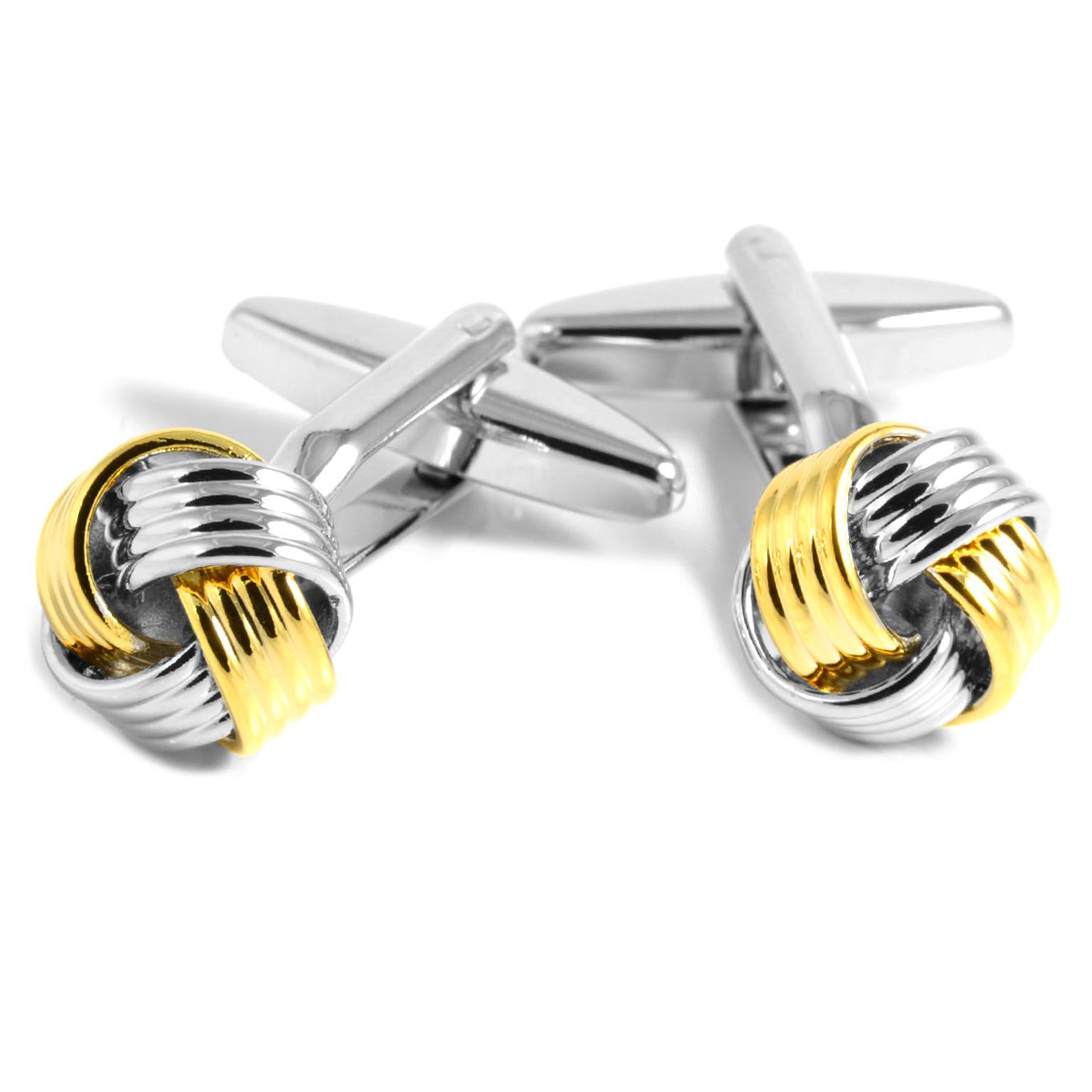 Gold-Tone & Silver-Tone Twisted Cufflinks Gold-Tone & Silver-Tone Twisted Cufflinks