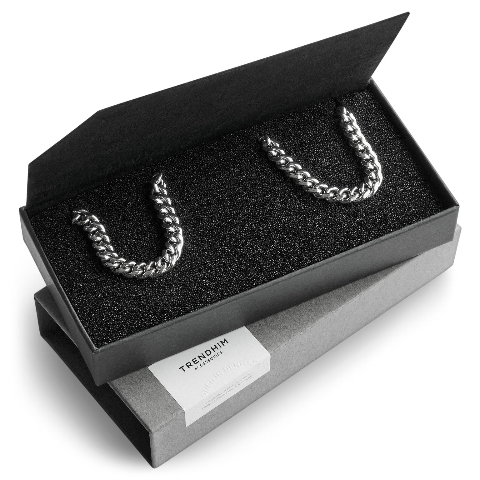 6 mm Chirurgenstahl Kettenarmband & Halskette Geschenkbox 6 mm Chirurgenstahl Kettenarmband & Halskette Geschenkbox
