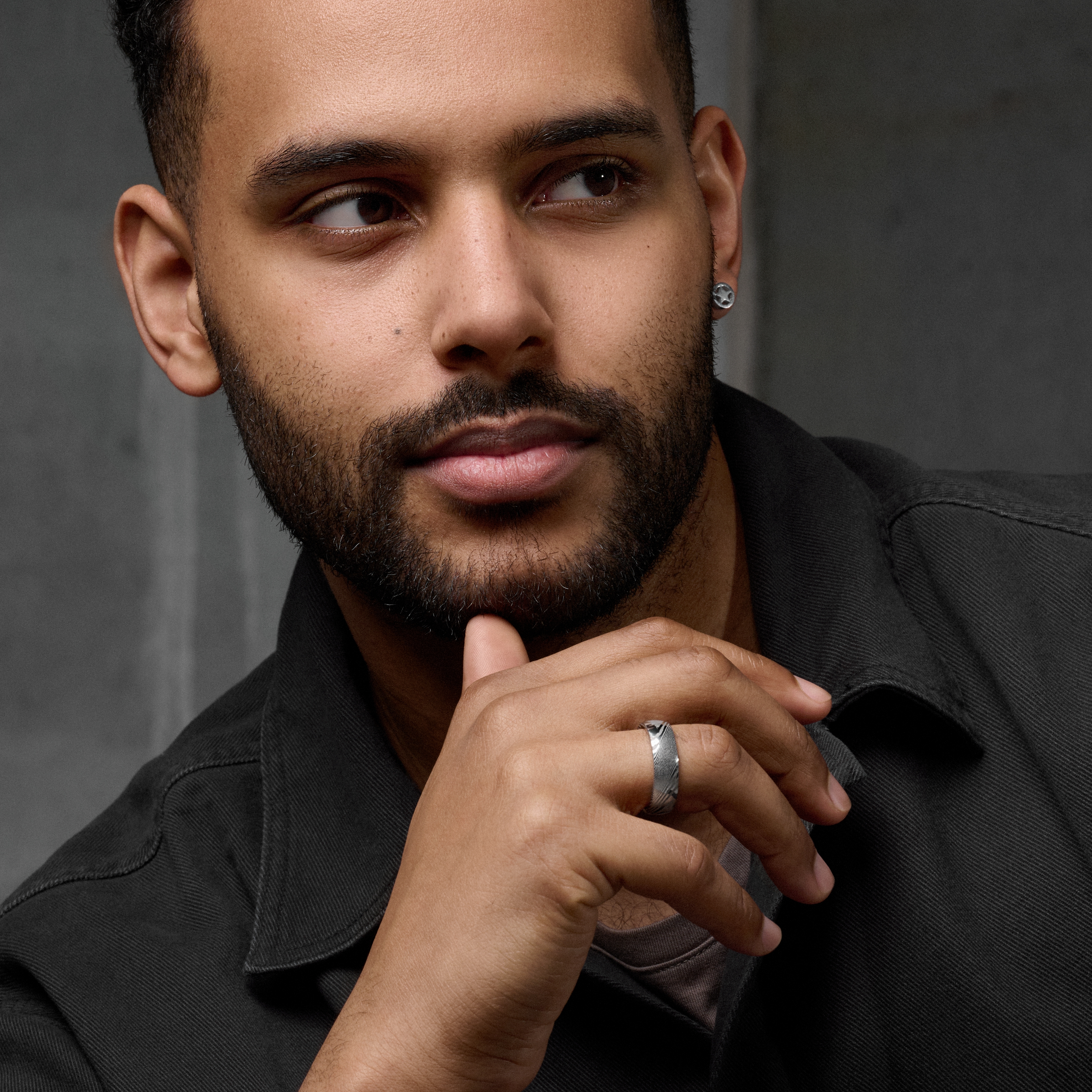 Fortis | Anneau en acier Damas - 7 mm - 5