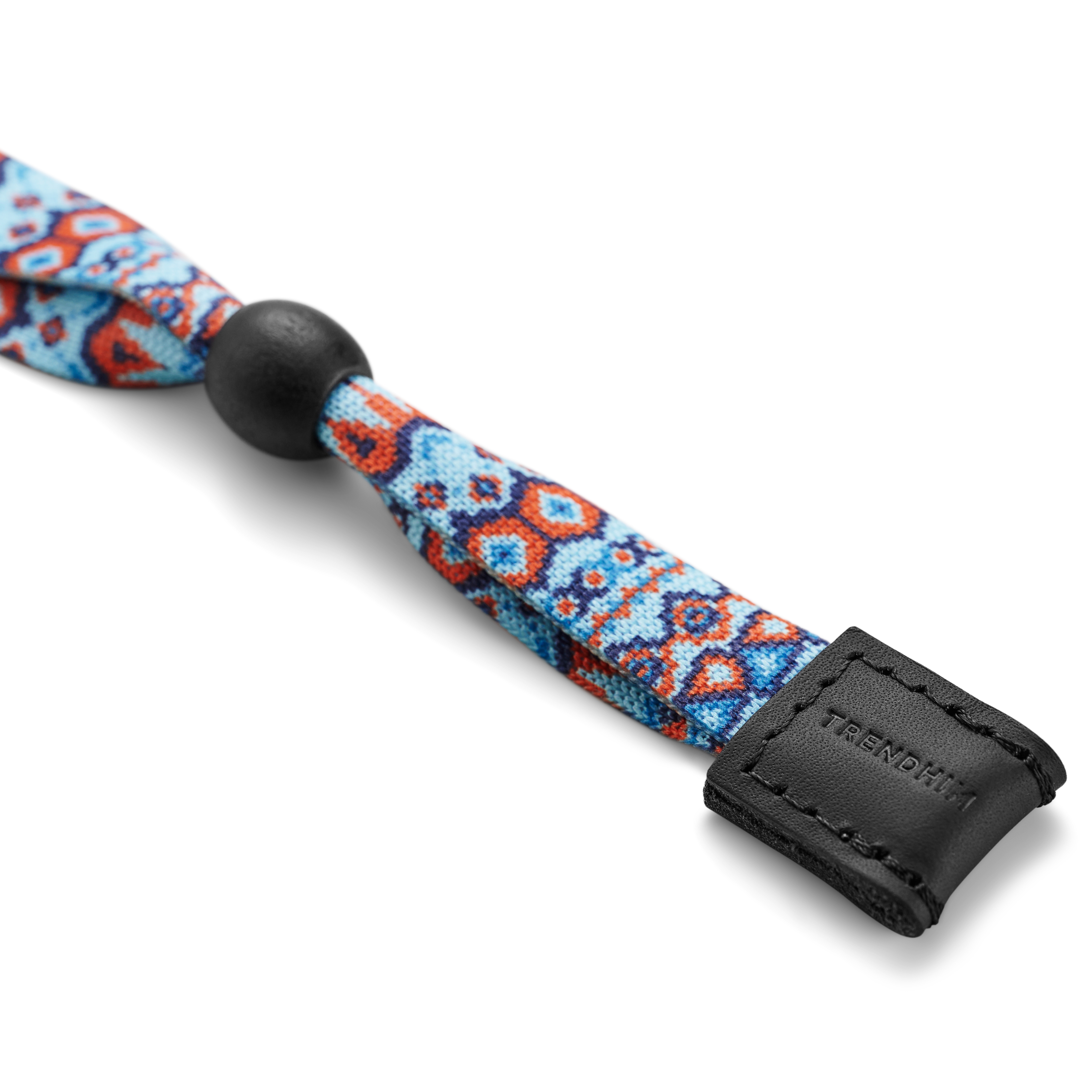 Cordon large pour lunettes de soleil à motif tribal bleu et orange - 5