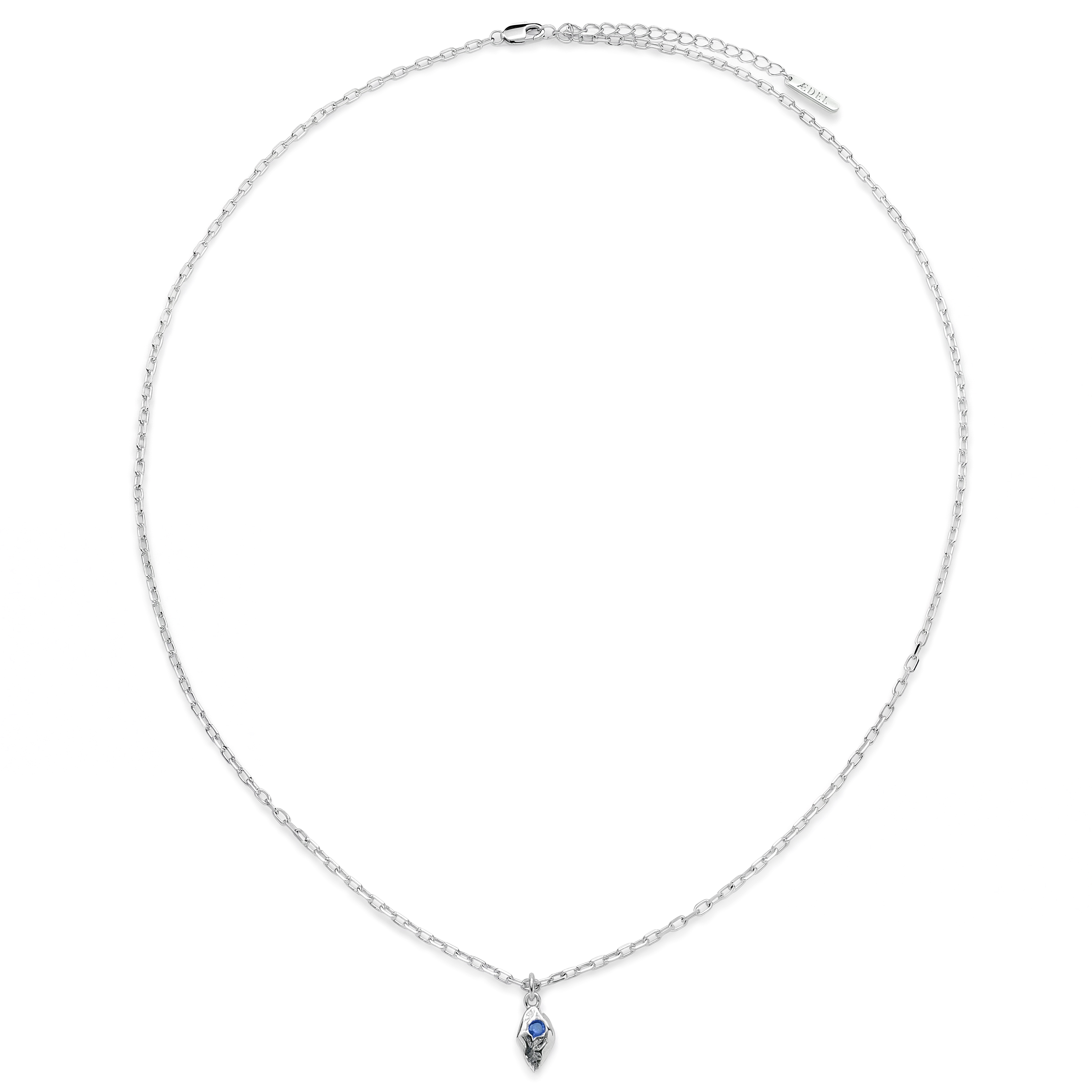 Hidden Gem | Frost slanke ketting van 925 sterling zilver met druppelvormig detail - 2