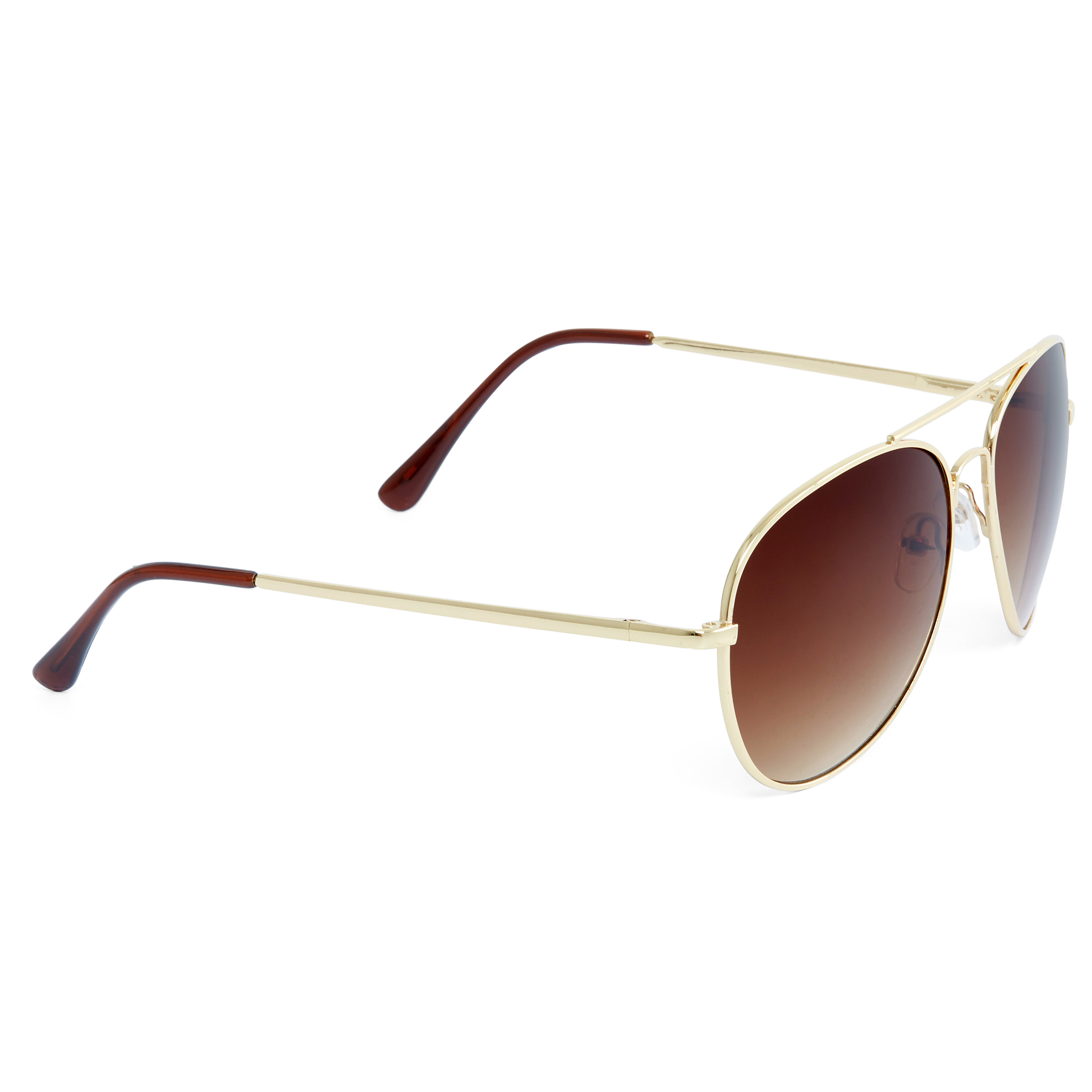 Gold-Tone & Terracotta Aviator Sunglasses - for Men - Paul Riley
