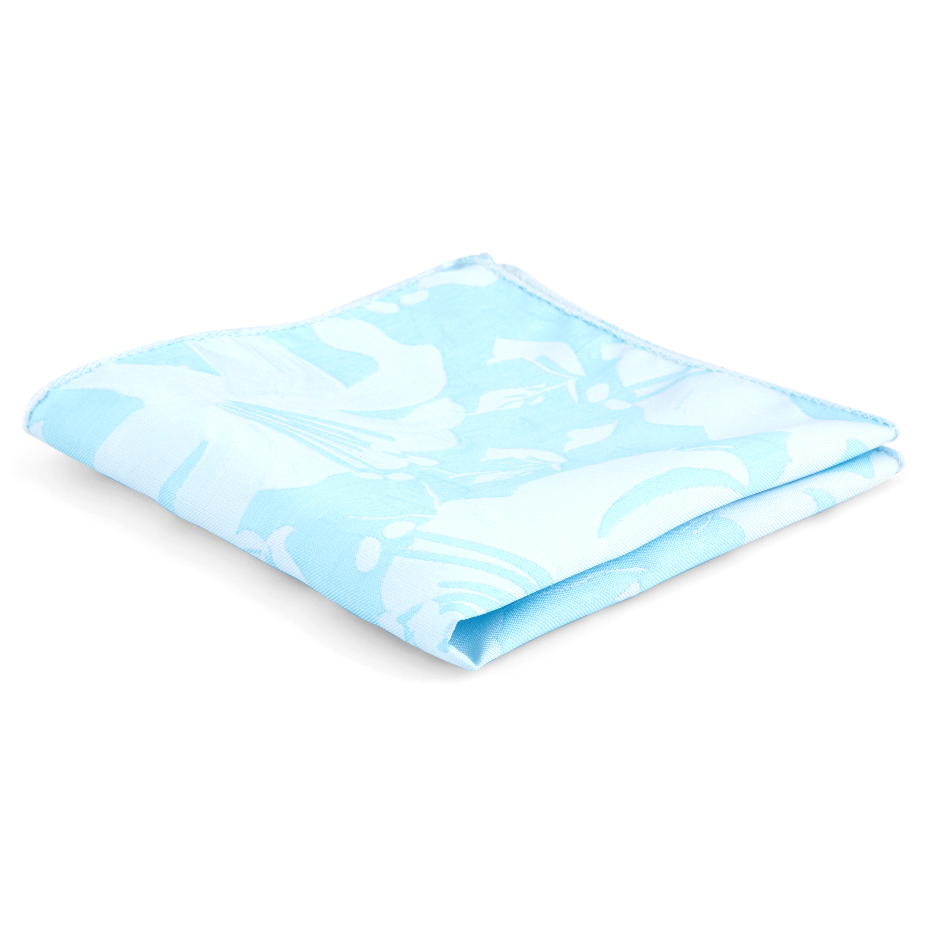 Sininen kukkakuvioinen taskuliina - 1