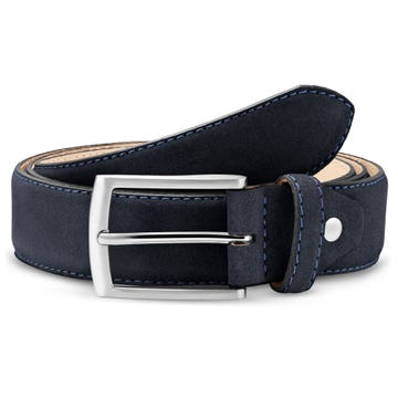 Holden Navy Blue Suede Leather Belt