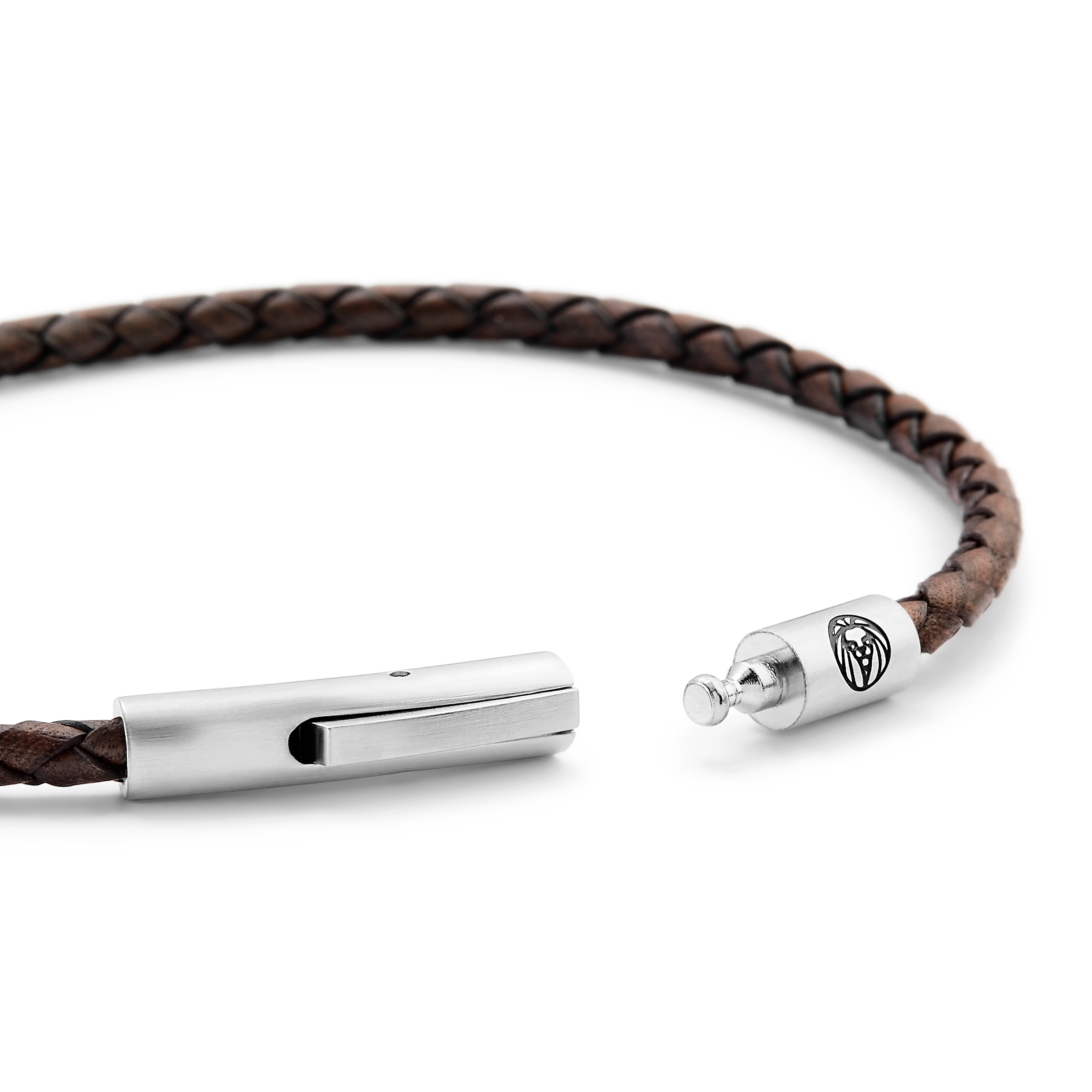 Collins 3 mm Brown Leather Bracelet - 6