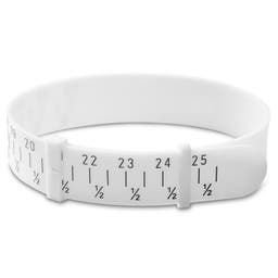 White Bracelet Sizer Belt – EU Wrist Sizes