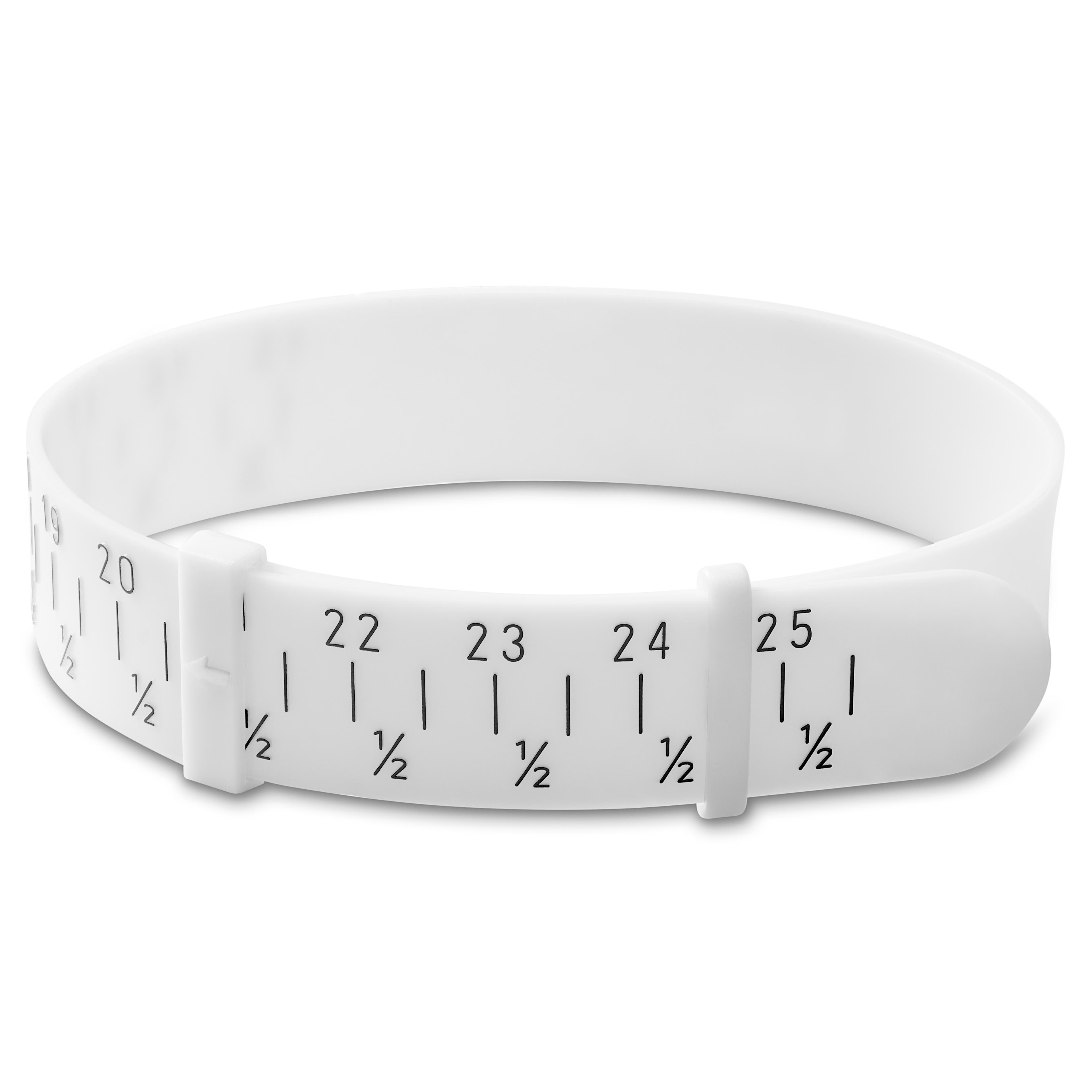 White Bracelet Sizer Belt – EU Wrist Sizes