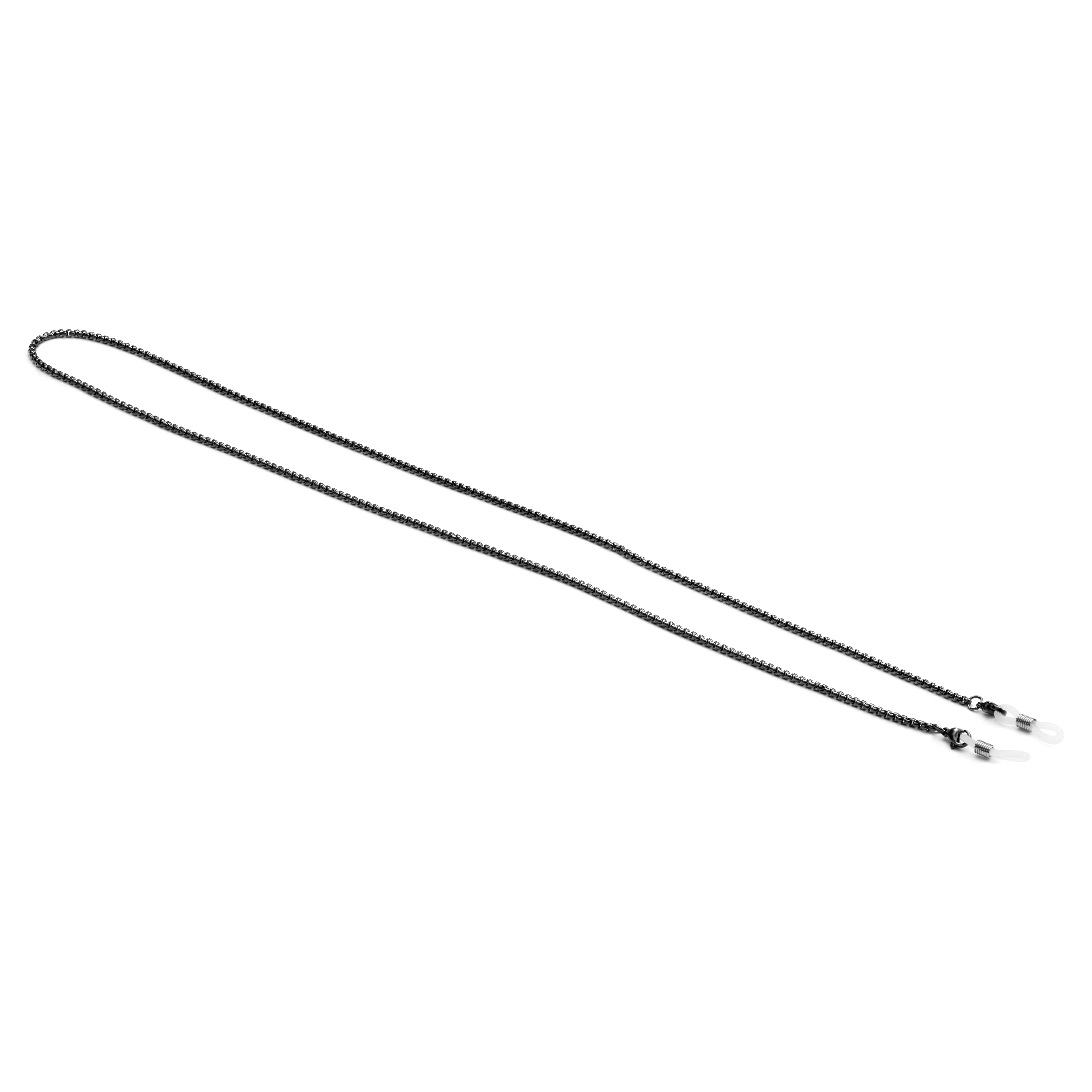 Black Stainless Steel Box Sunglasses Chain  - 2