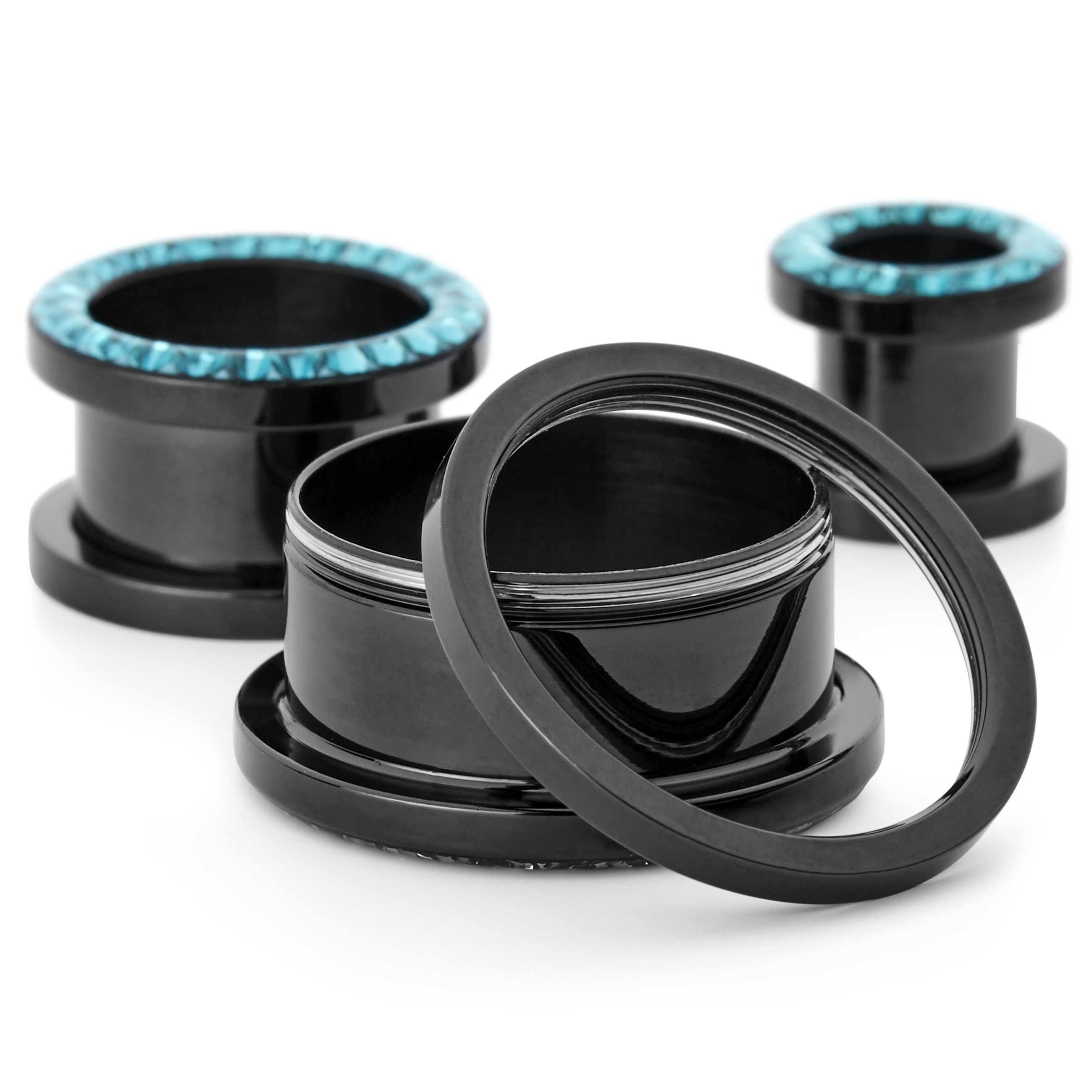 Tunnel Per Le Orecchie In Acciaio Inossidabile Da 2 Pezzi Con