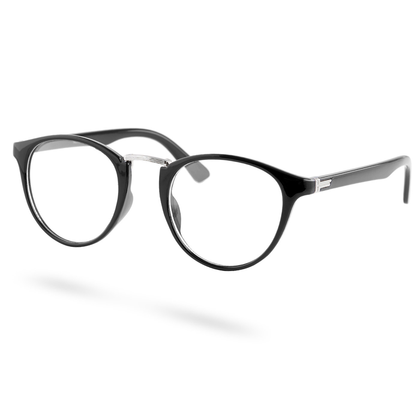 Black & Silver Transparent Cat-Eye Glasses - 2