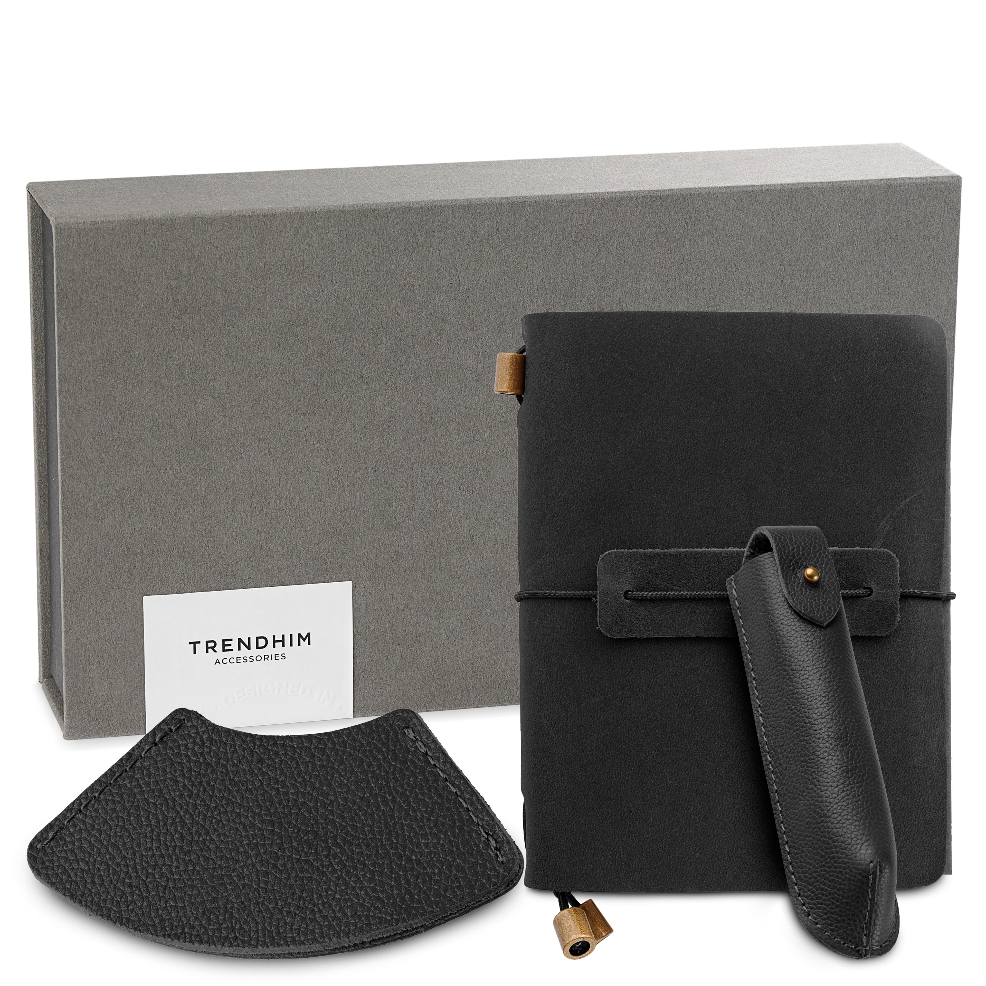 Professional Journalling Gift Box | Black leather