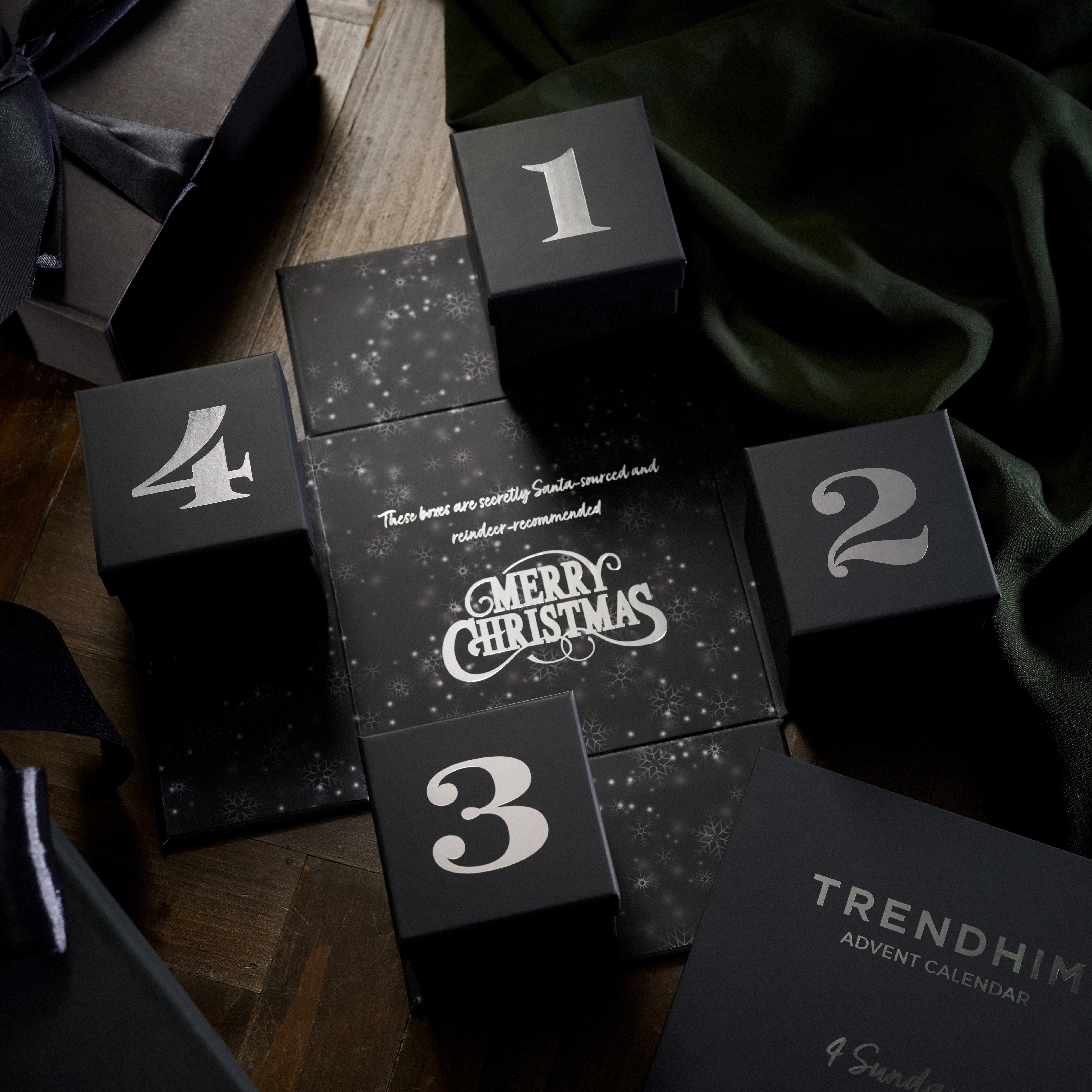 Calendar Advent pentru bărbați | Bijuterii negre și argintii - 12