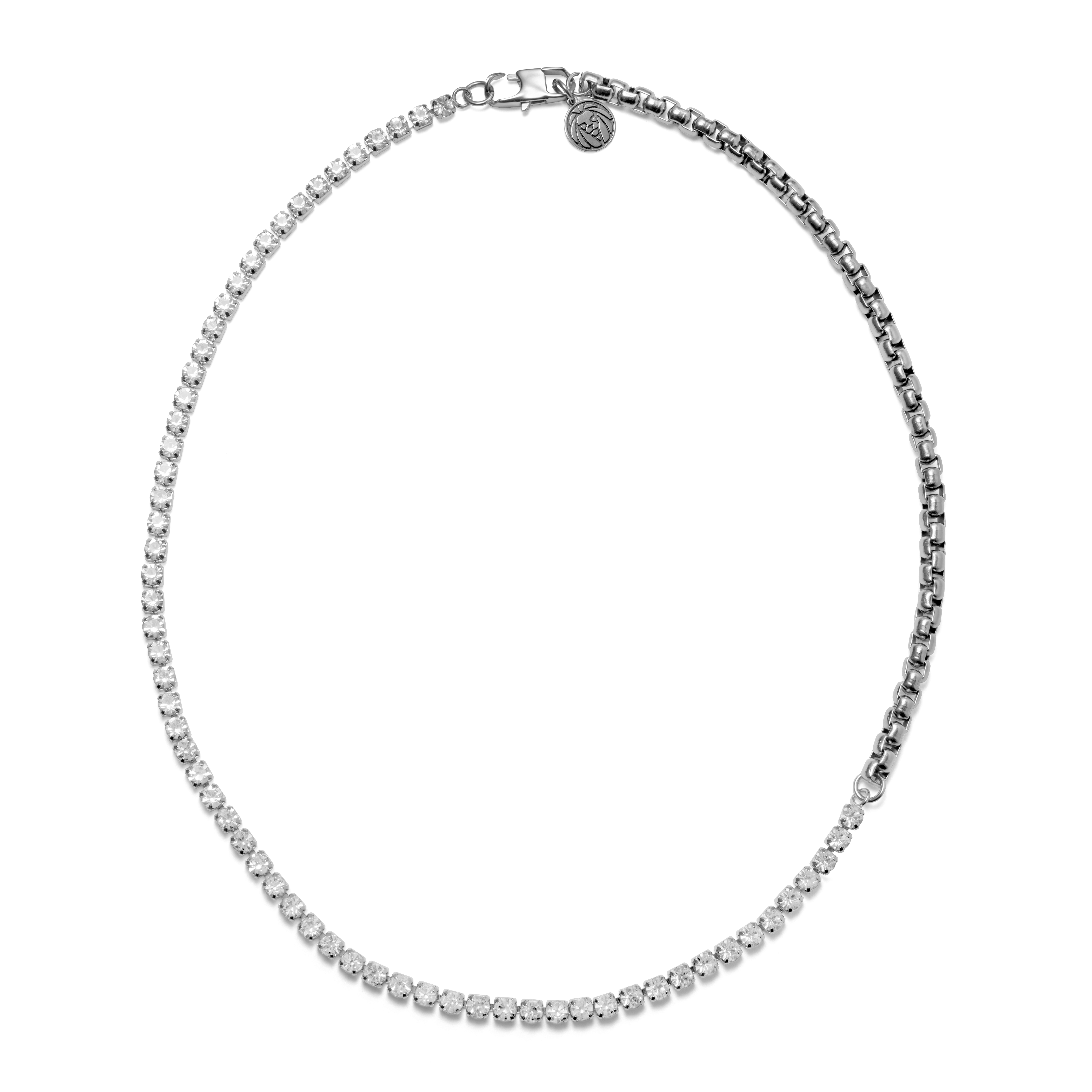 Amager | 5 mm Silver-Tone Stainless Steel & Zirconia Box Chain Necklace - 2