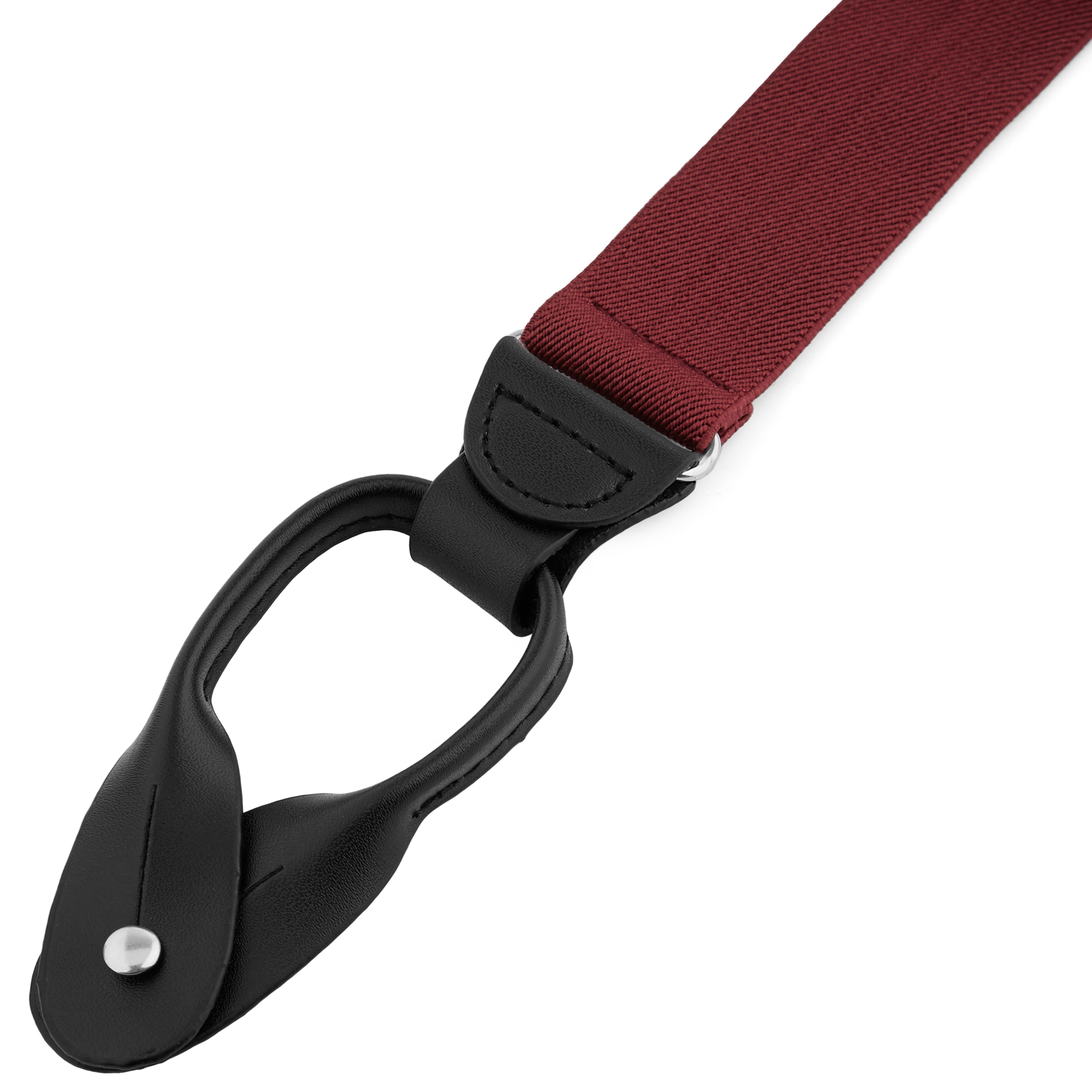 Burgundy Split Button Braces - 2