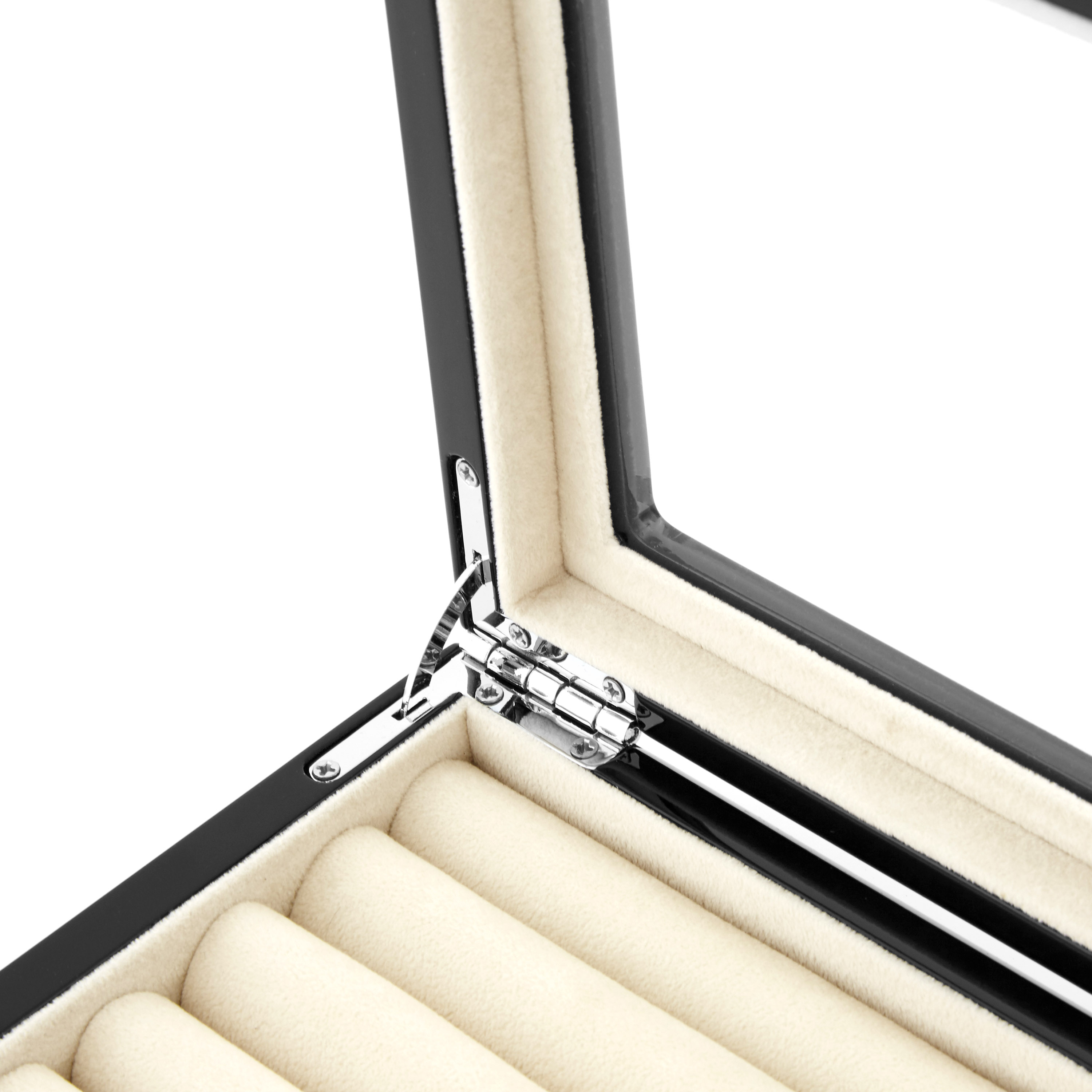 Caramel Brown Pinewood Cufflinks Box For 12 Cufflink Sets - 5