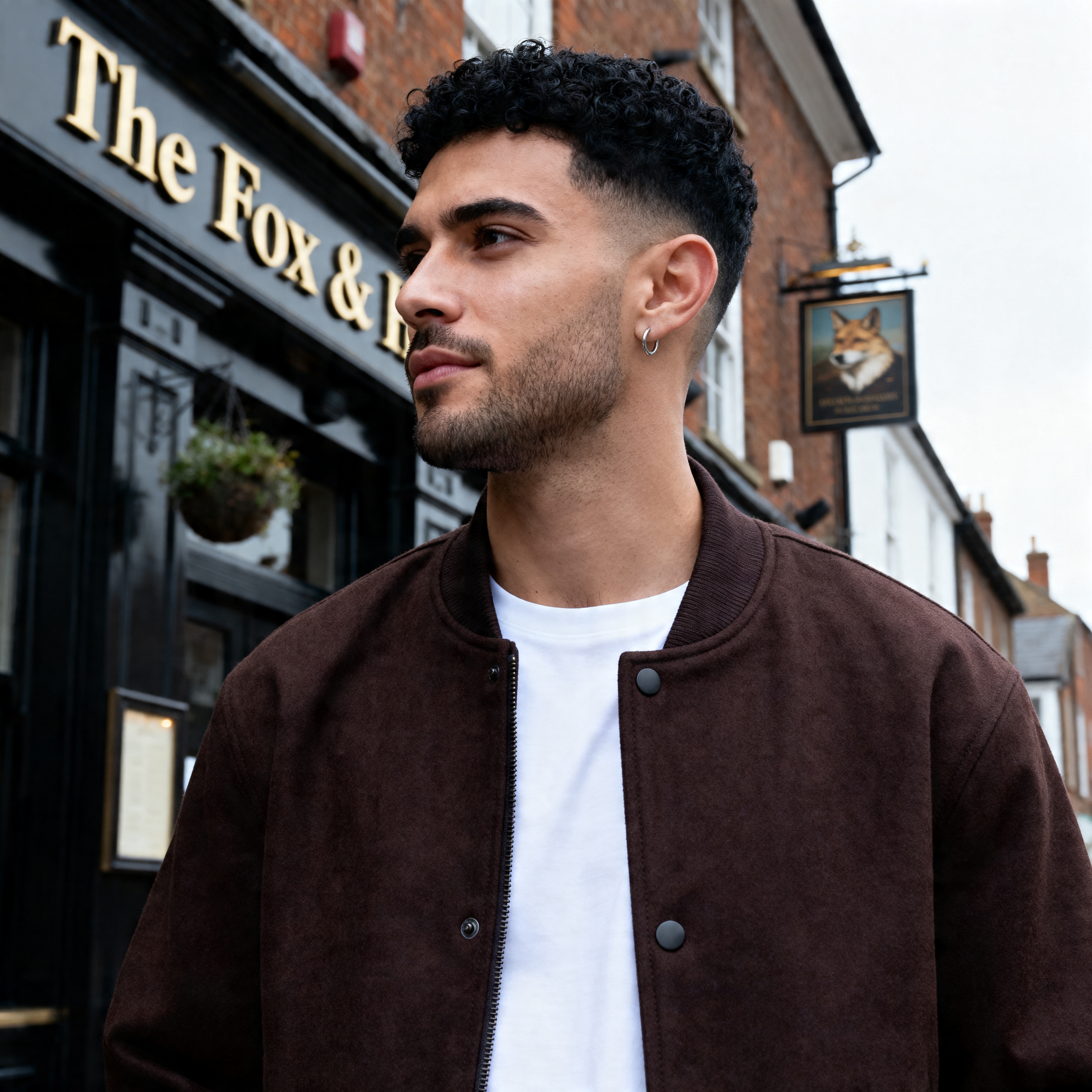 Silver-Tone Stainless Steel Hoop Earring - 4