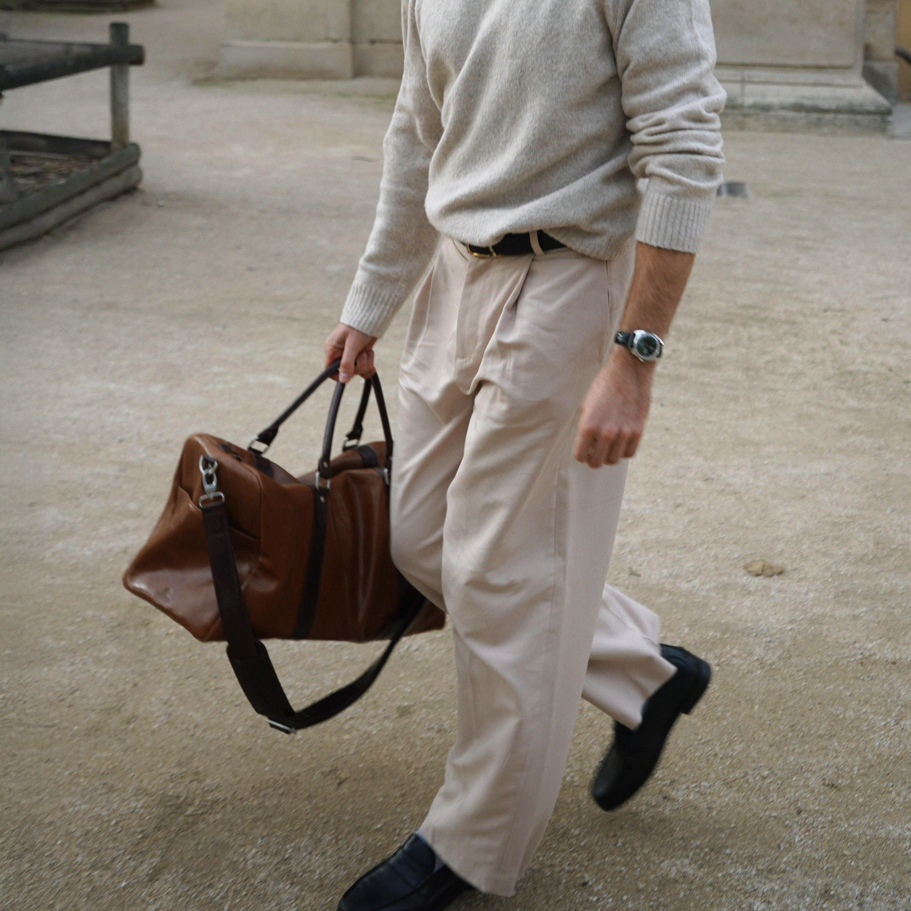 Světle hnědá taška California s tmavě hnědými detaily - 2