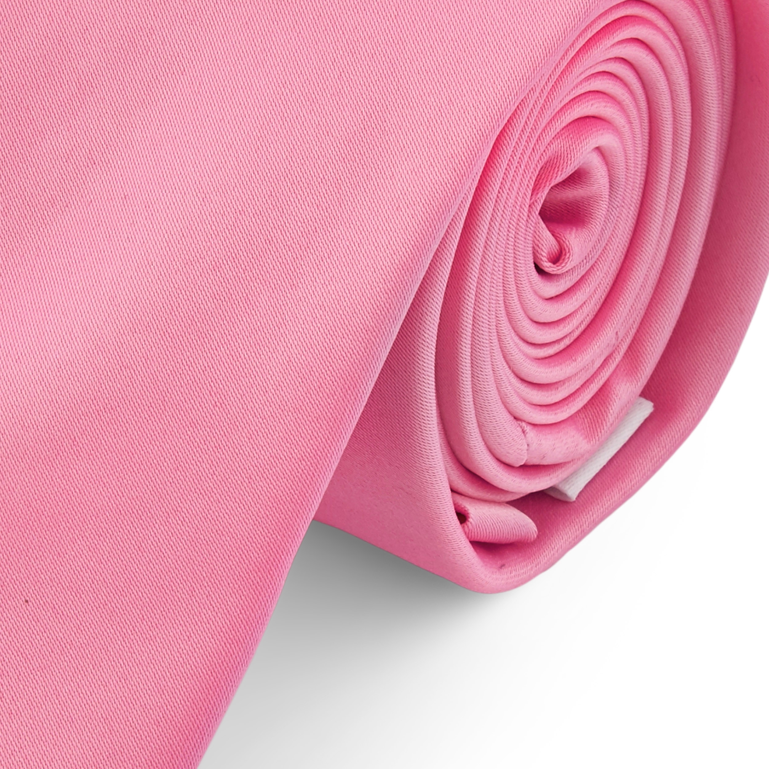 Corbata básica rosa chillón 6 cm - 3