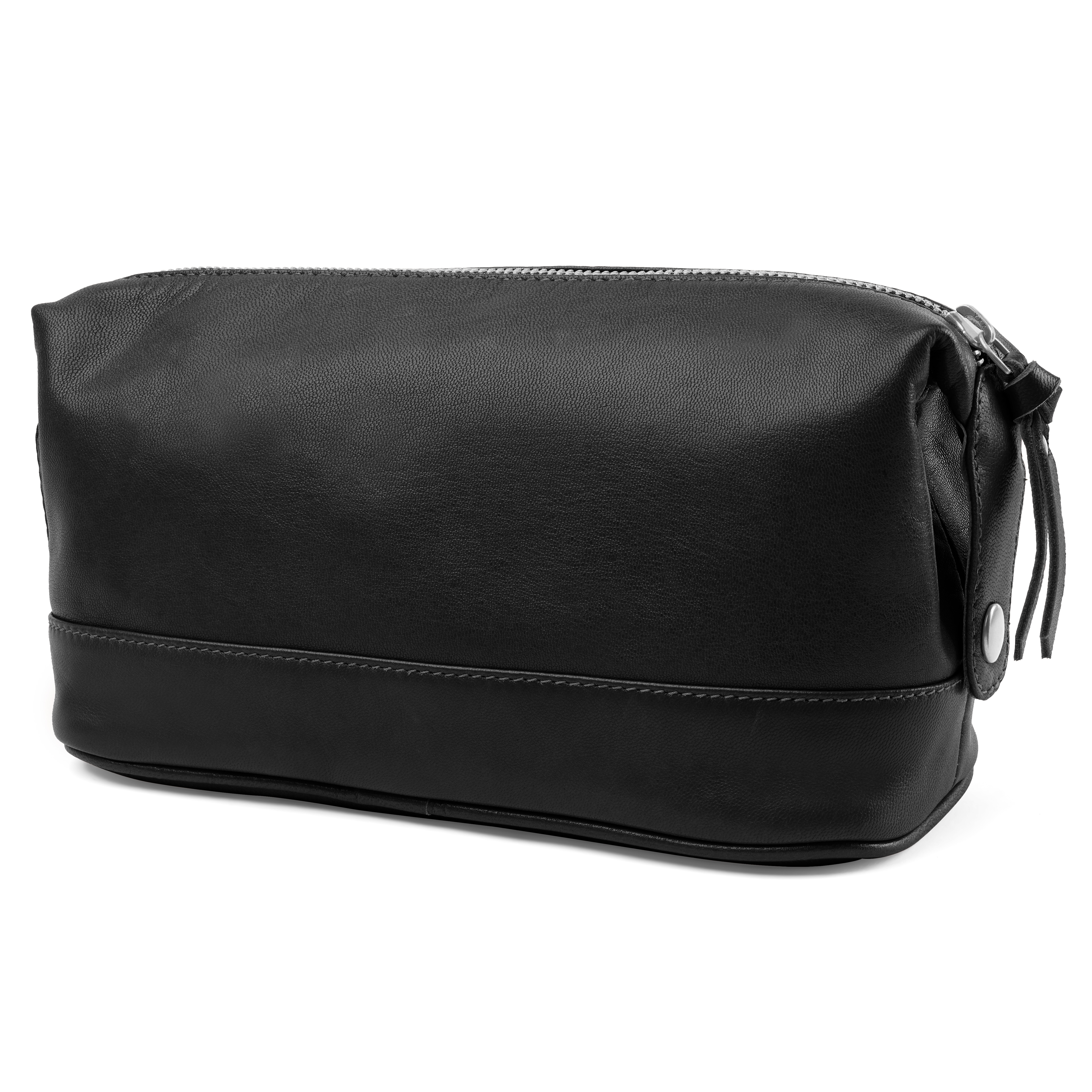 Toilettilaukku | Mustaa vuohennahkaa - 5