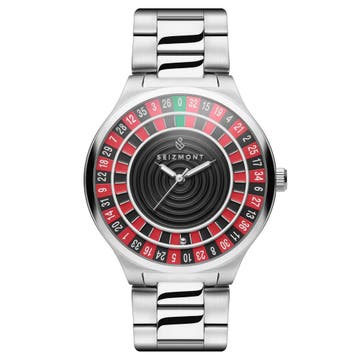 Ace | Zilverkleurig Roestvrijstalen Roulette-horloge