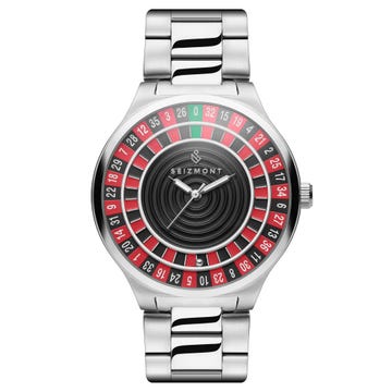 Ace | Zilverkleurig Roulette-horloge van Roestvast Staal
