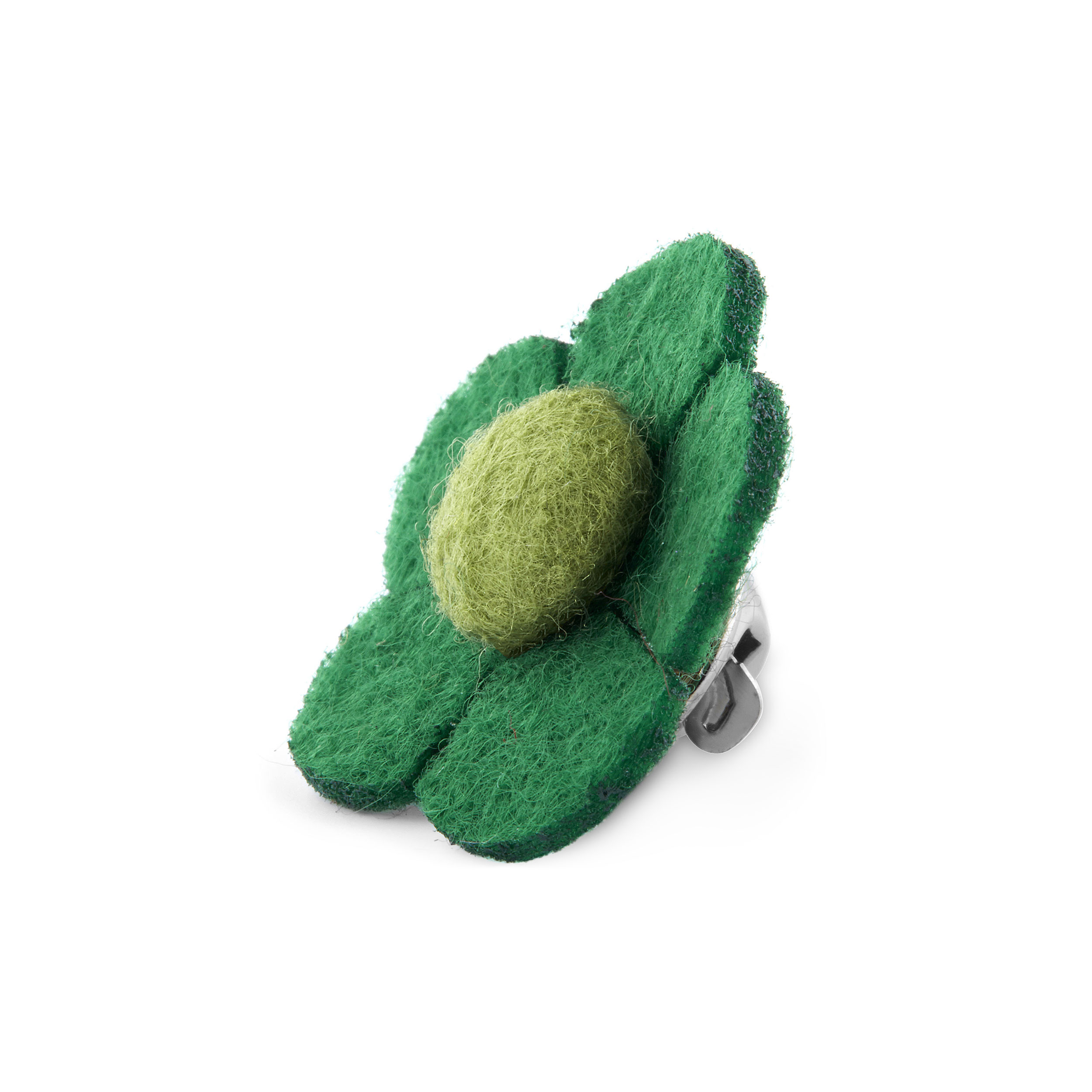 Pino de Lapela Flor Dois Tons de Verde - 2