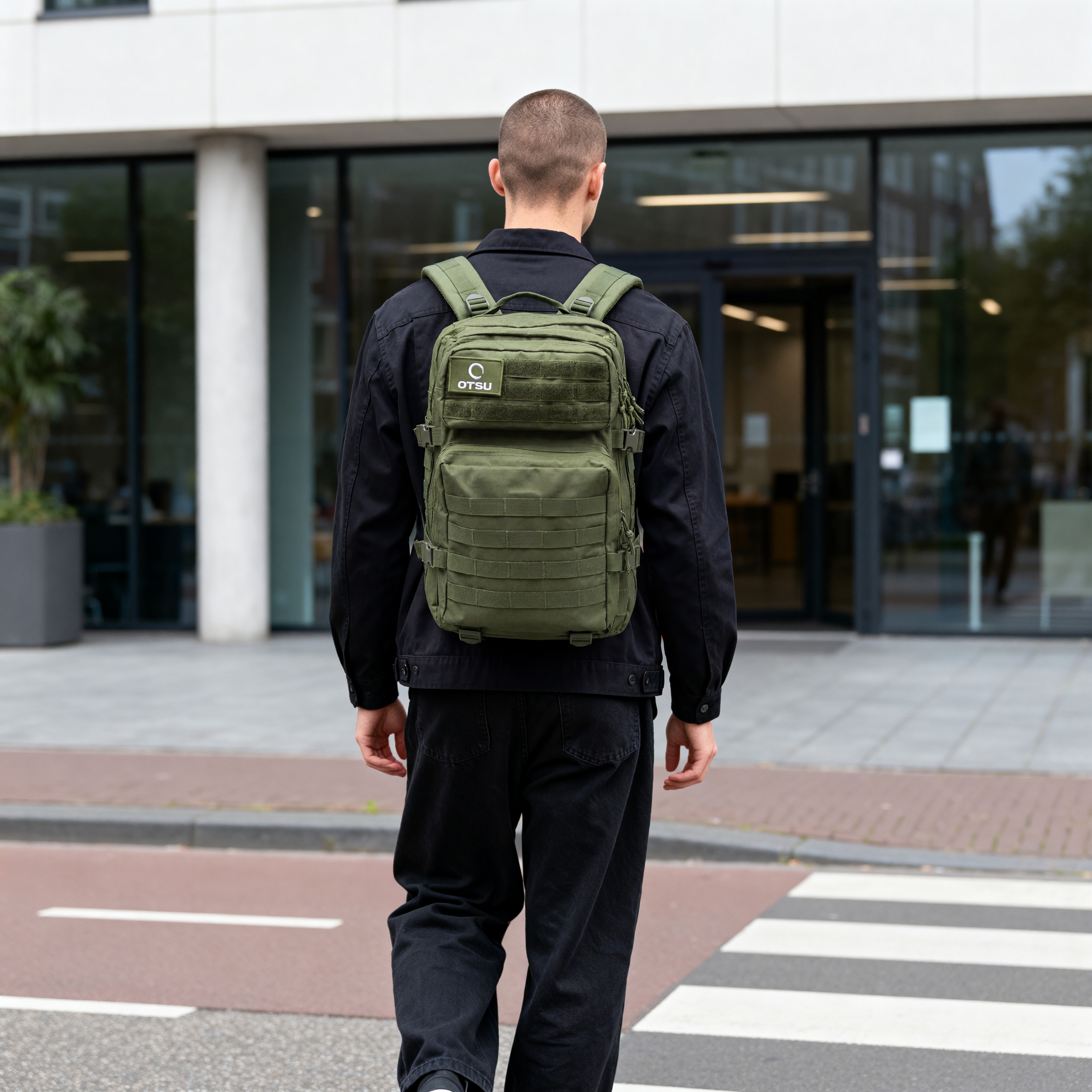 Expedition | Army Green 40L Tactical Backpack with Patch Panel - 4