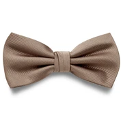 Lysebrun ferdigknyttet Grosgrain sløyfe Lysebrun ferdigknyttet Grosgrain sløyfe