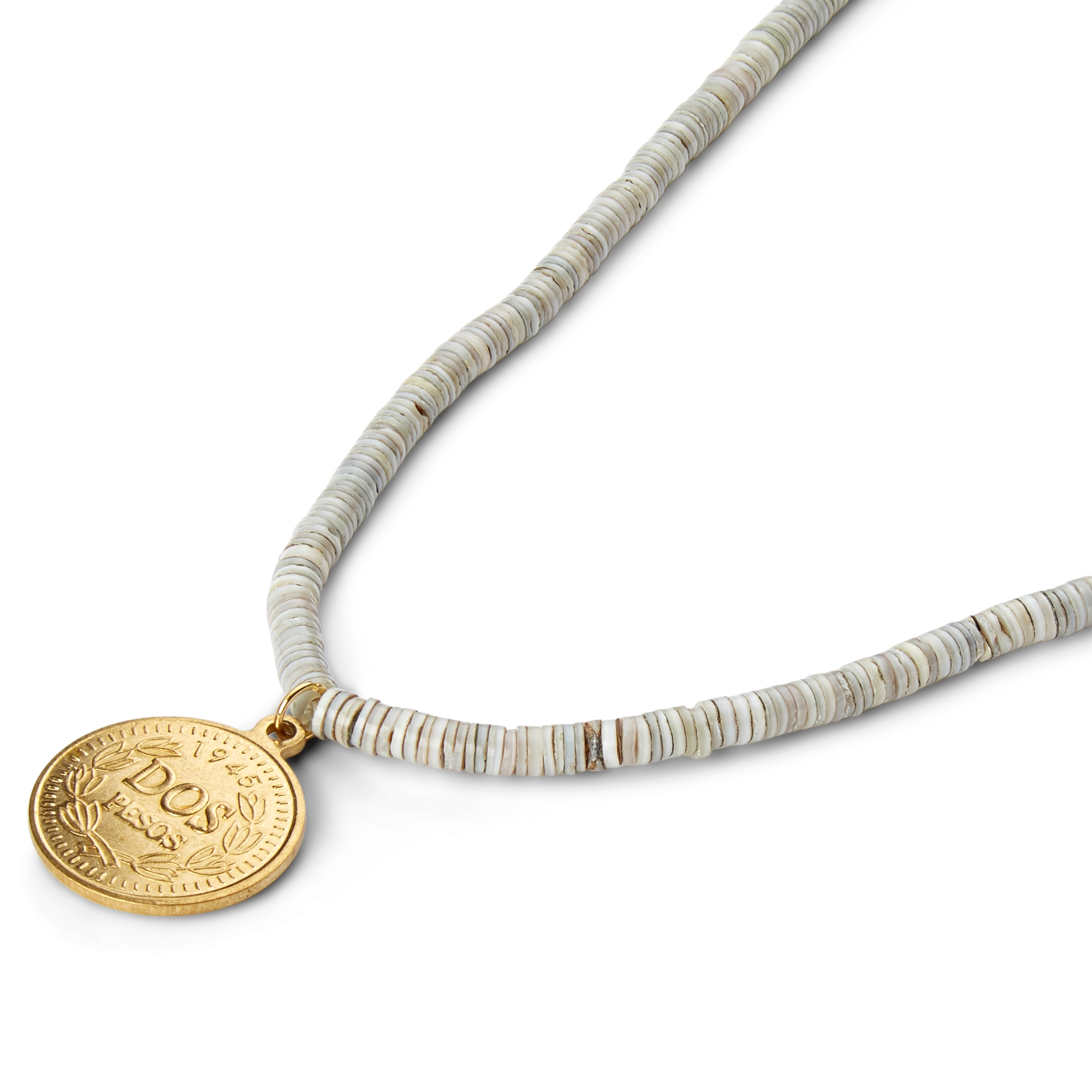 Κολιέ με Κέρμα Wicta Grey - 2