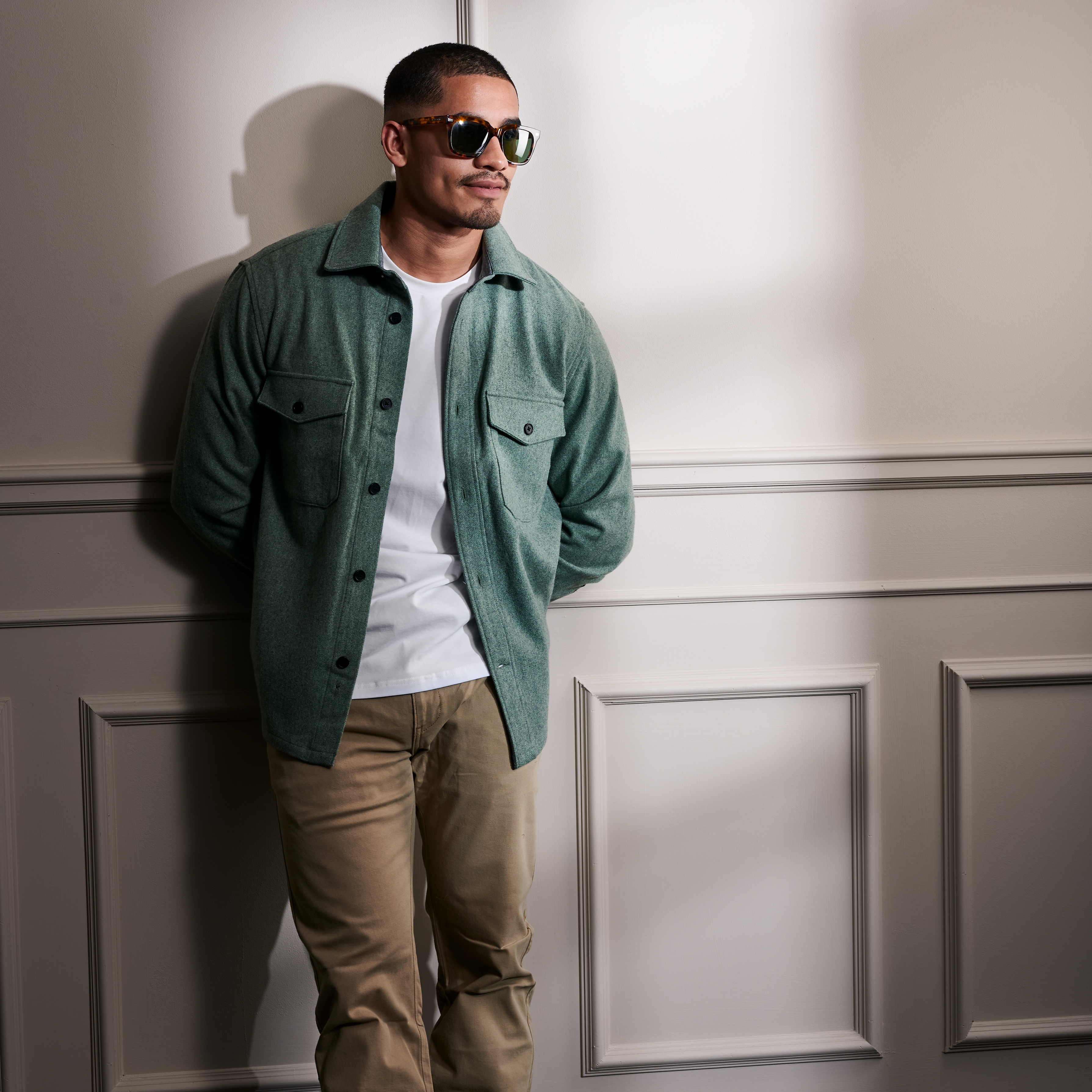 Wolfgang Thea Groene Gepolariseerde Zonnebril met Schildpadmotief - 3