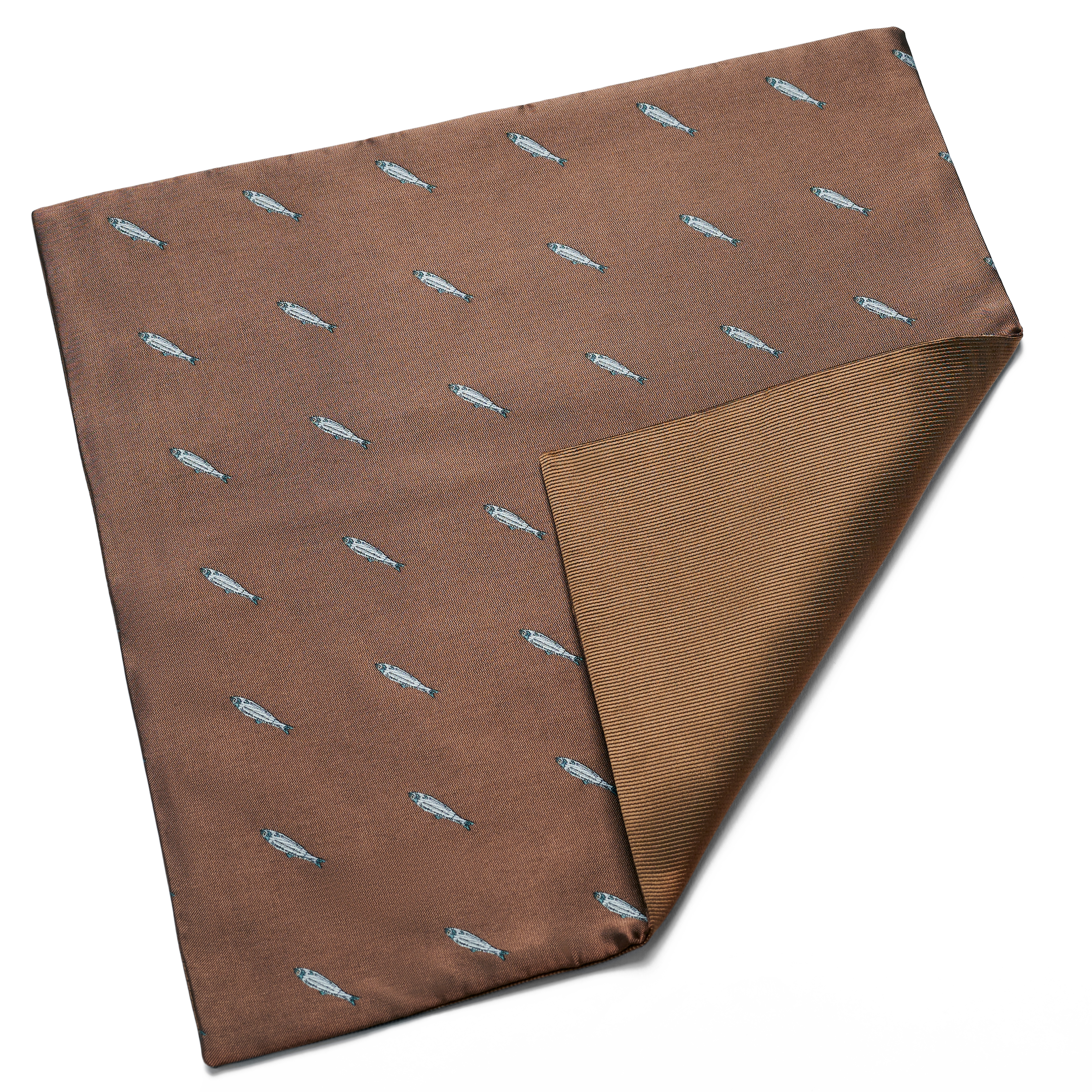 Ruskea kalakuosinen kaksipuolinen taskuliina - 4