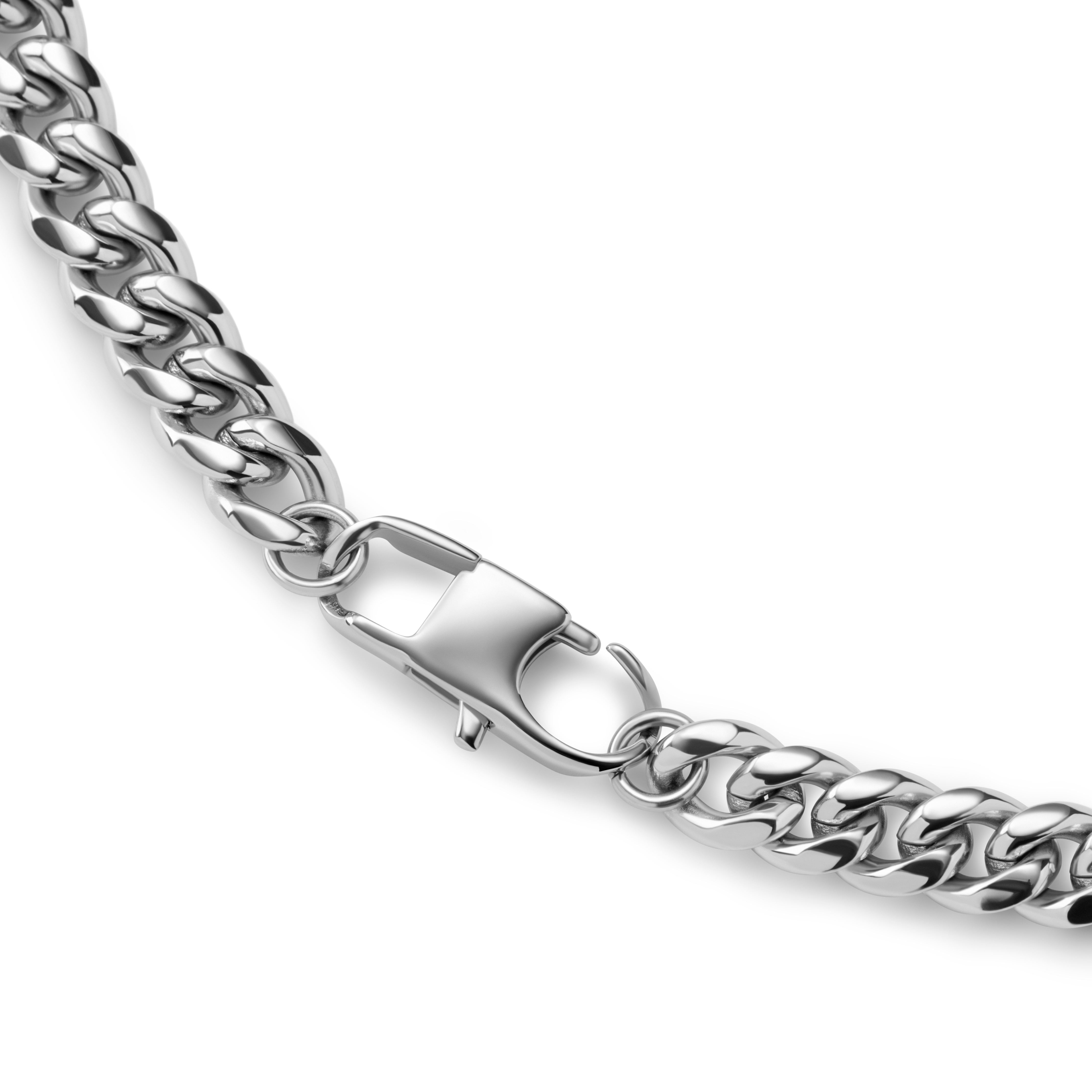 Ocata | Hopeanvärinen ketjukaulakoru helmillä - 3