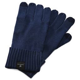 Freek tmavomodré pletené bavlnené rukavice