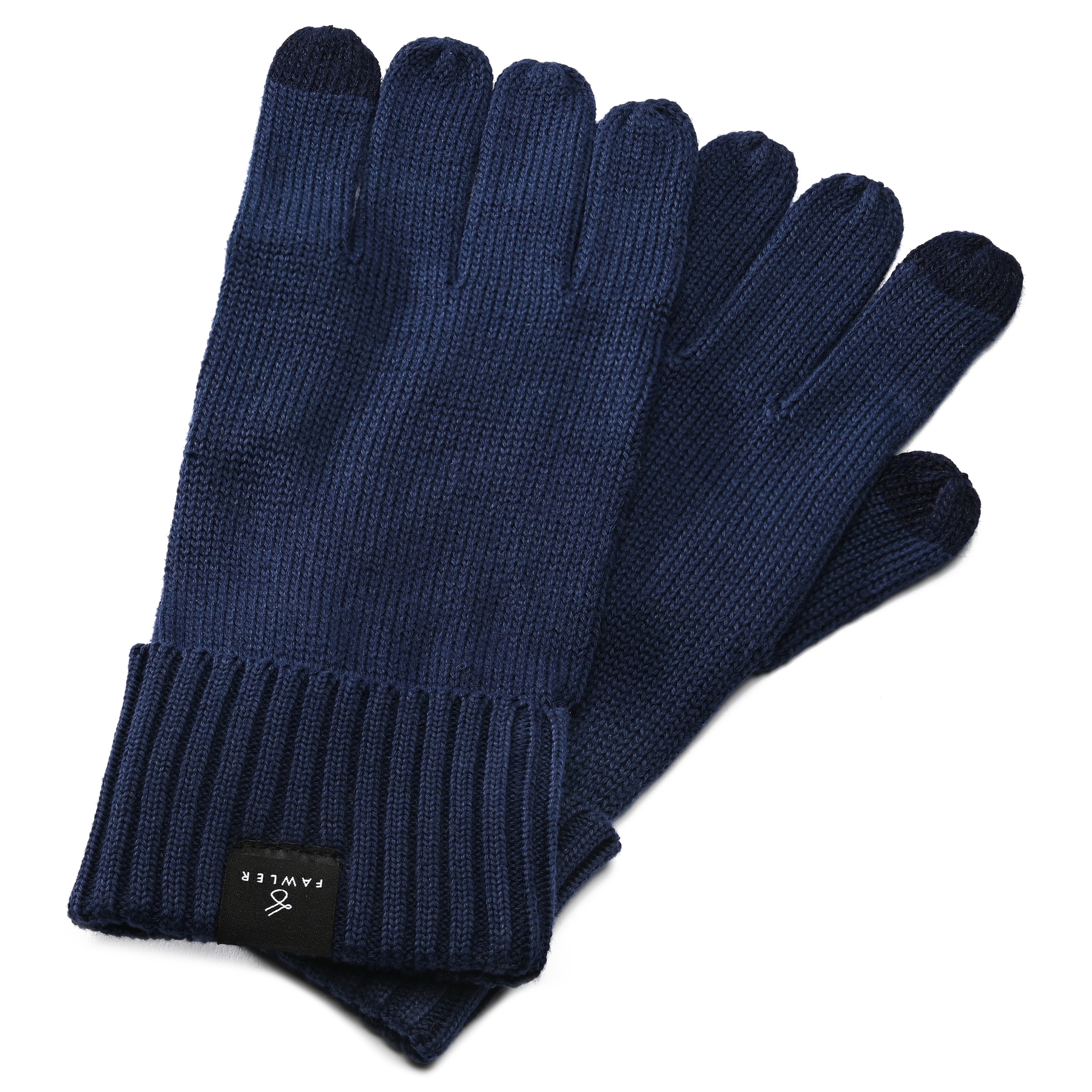 Freek námořnicky modré pletené bavlněné rukavice 