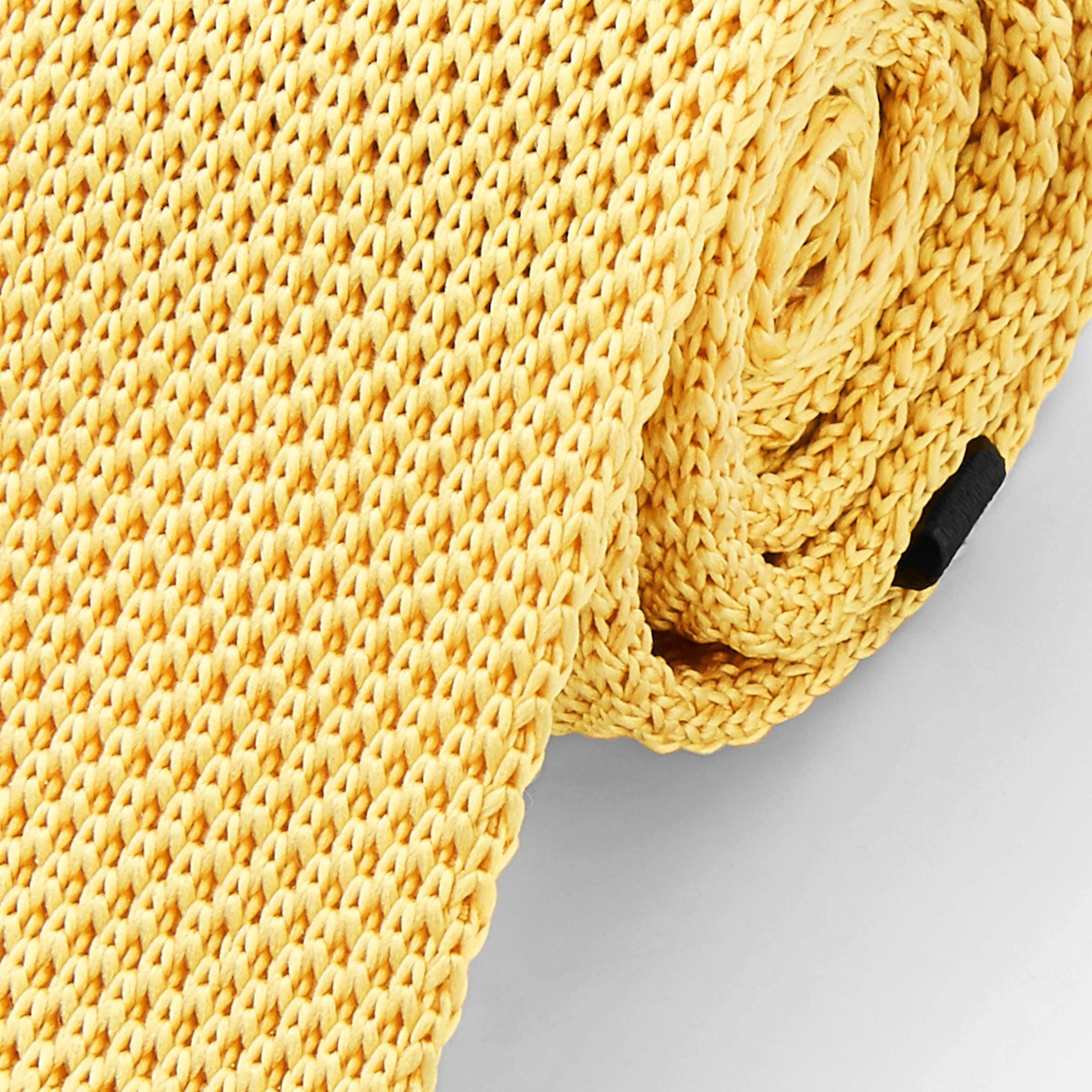 Creme Knitted Tie - 2 - gallery