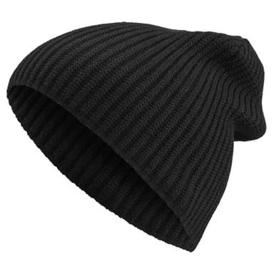 Black Kristian Kite Lightweight Organic Cotton Beanie Black Kristian Kite Lightweight Organic Cotton Beanie