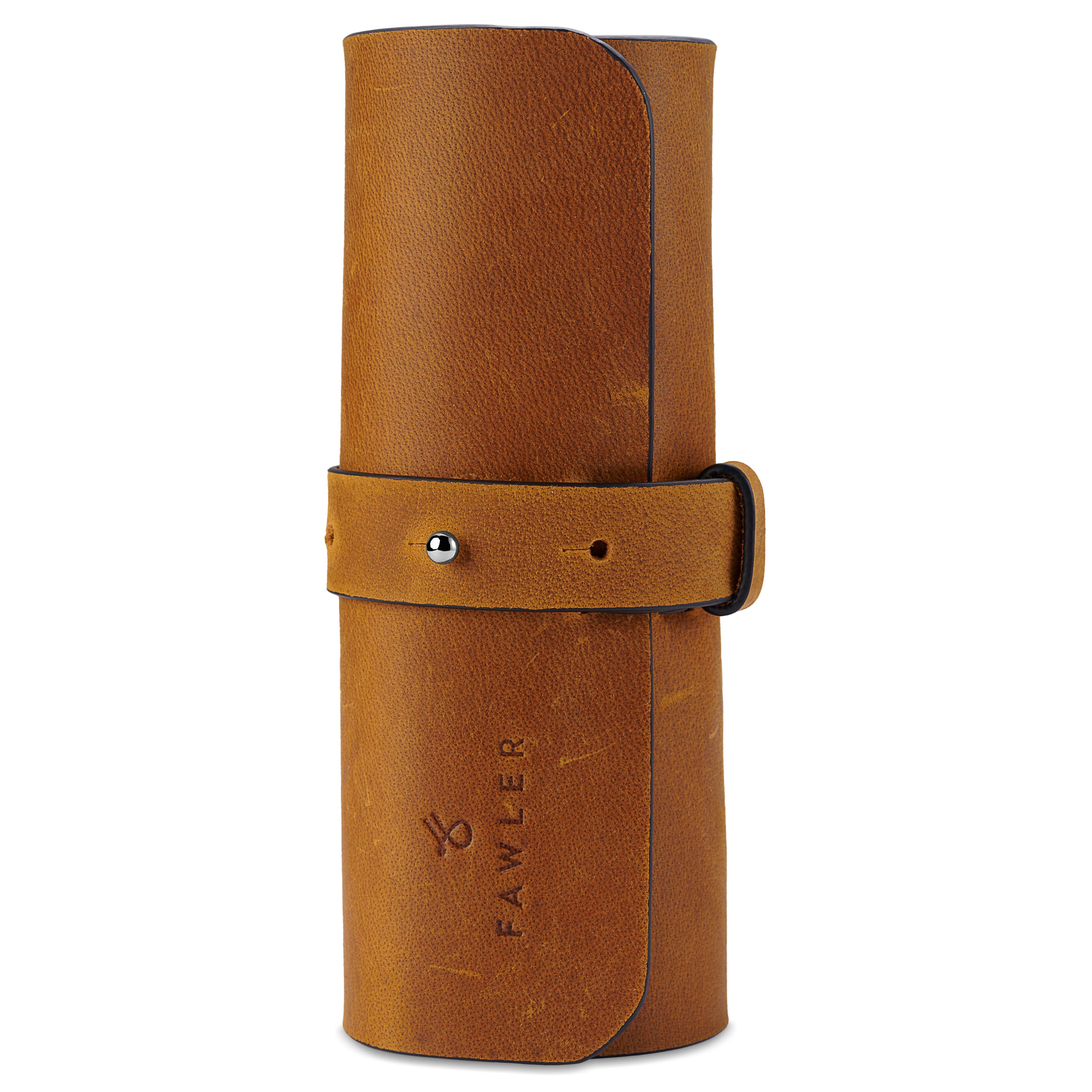 Brauner Leder Kabel Organizer Brauner Leder Kabel Organizer