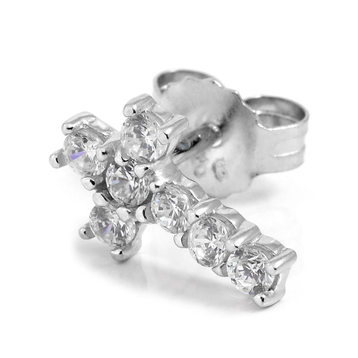 Ganci Argento 925 Orecchini Gotici Lunghi A Goccia - Crocifisso, Croce E Teschio Con Ganci In Argento 925 Orecchini Crocifisso Teschio - Foto 4