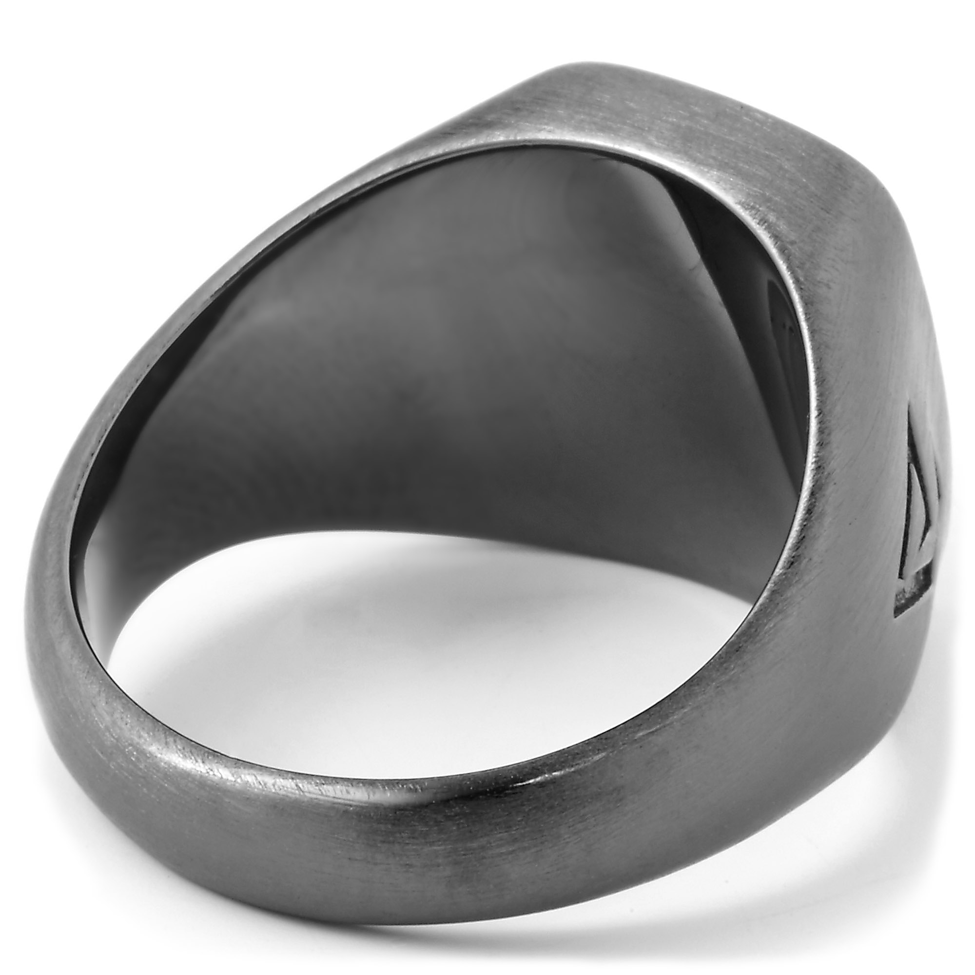 Løve Ring i Oxideret 925s Sølv - 3