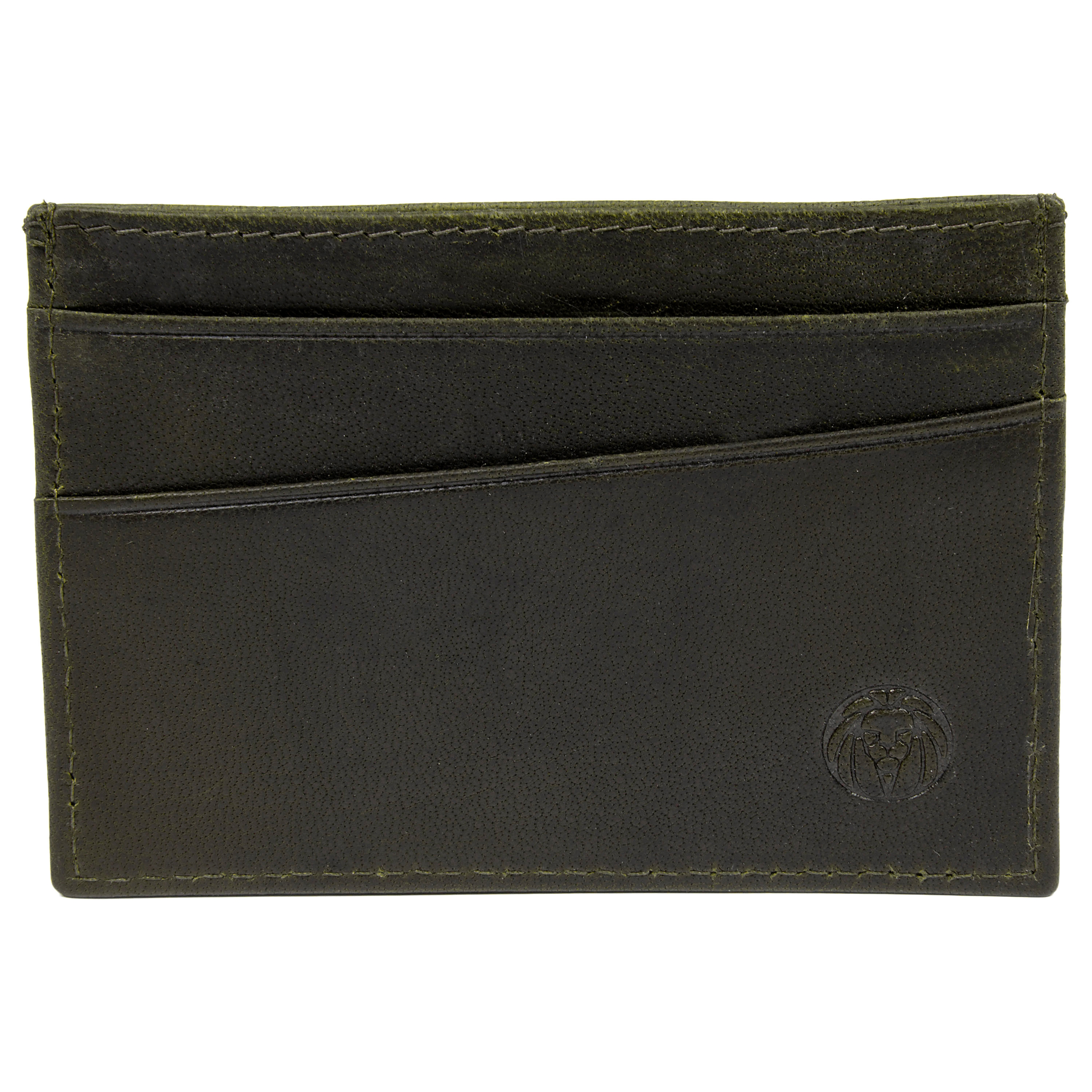 Mini Porta-cartões em Pele Verde Azeitona RFID Montreal  - 2
