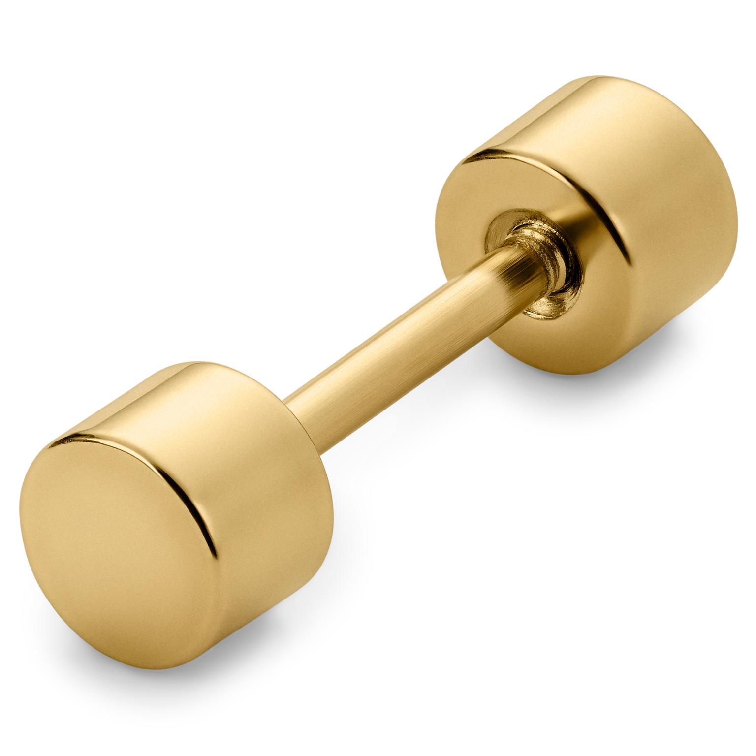 Cercel auriu de 4 mm cu șurub Cercel auriu de 4 mm cu șurub