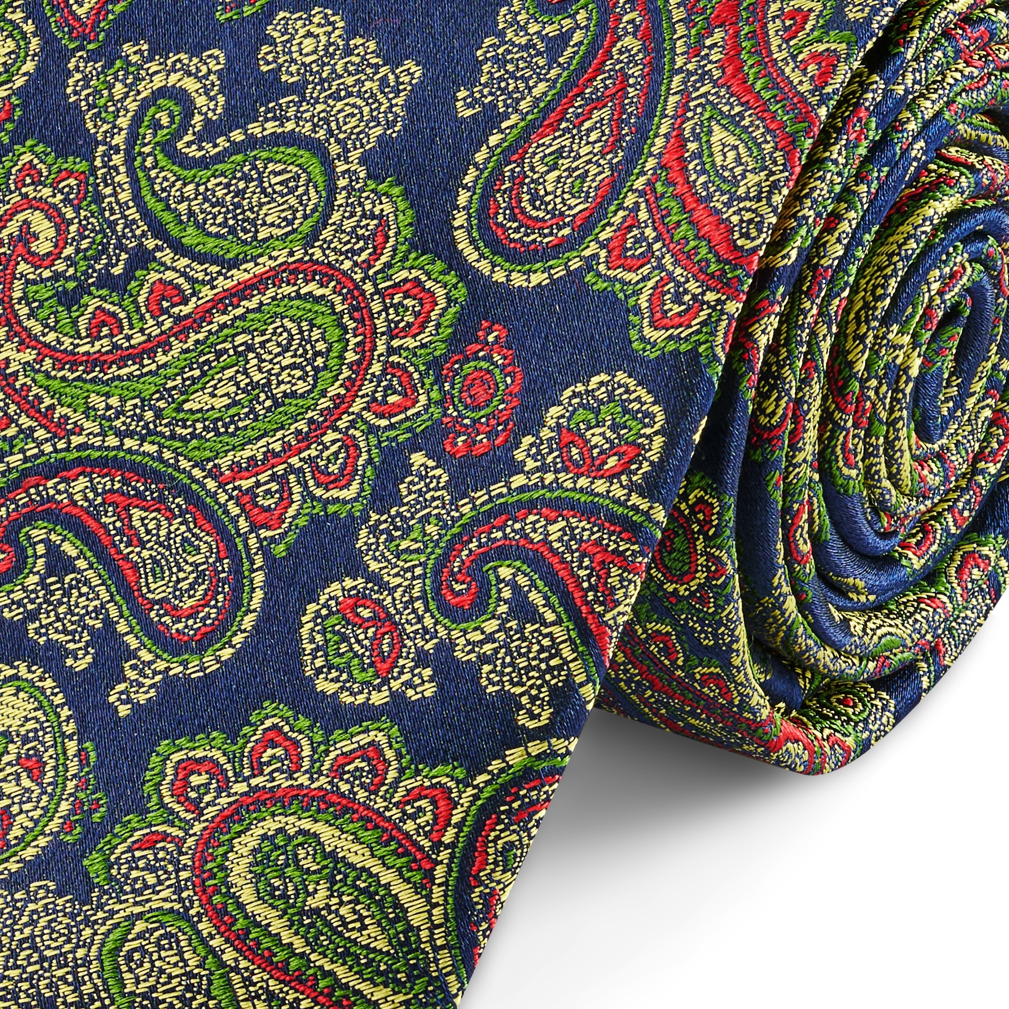 Colourful LIGHT BLUE PAISLEY Pattern Silk Necktie | 8 cm - 2