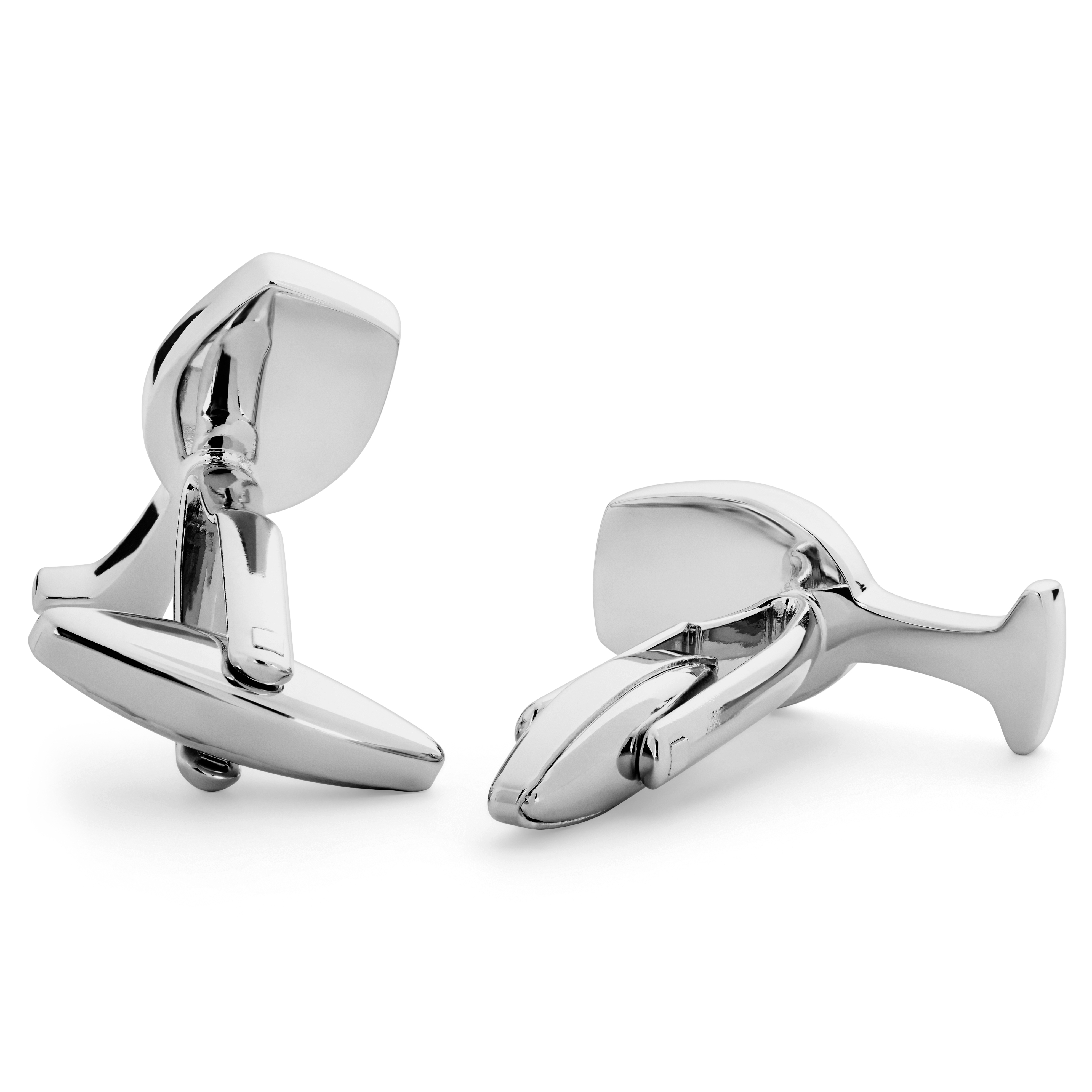 Flaviant | Boutons de manchette argentée - Vin rouge - 2