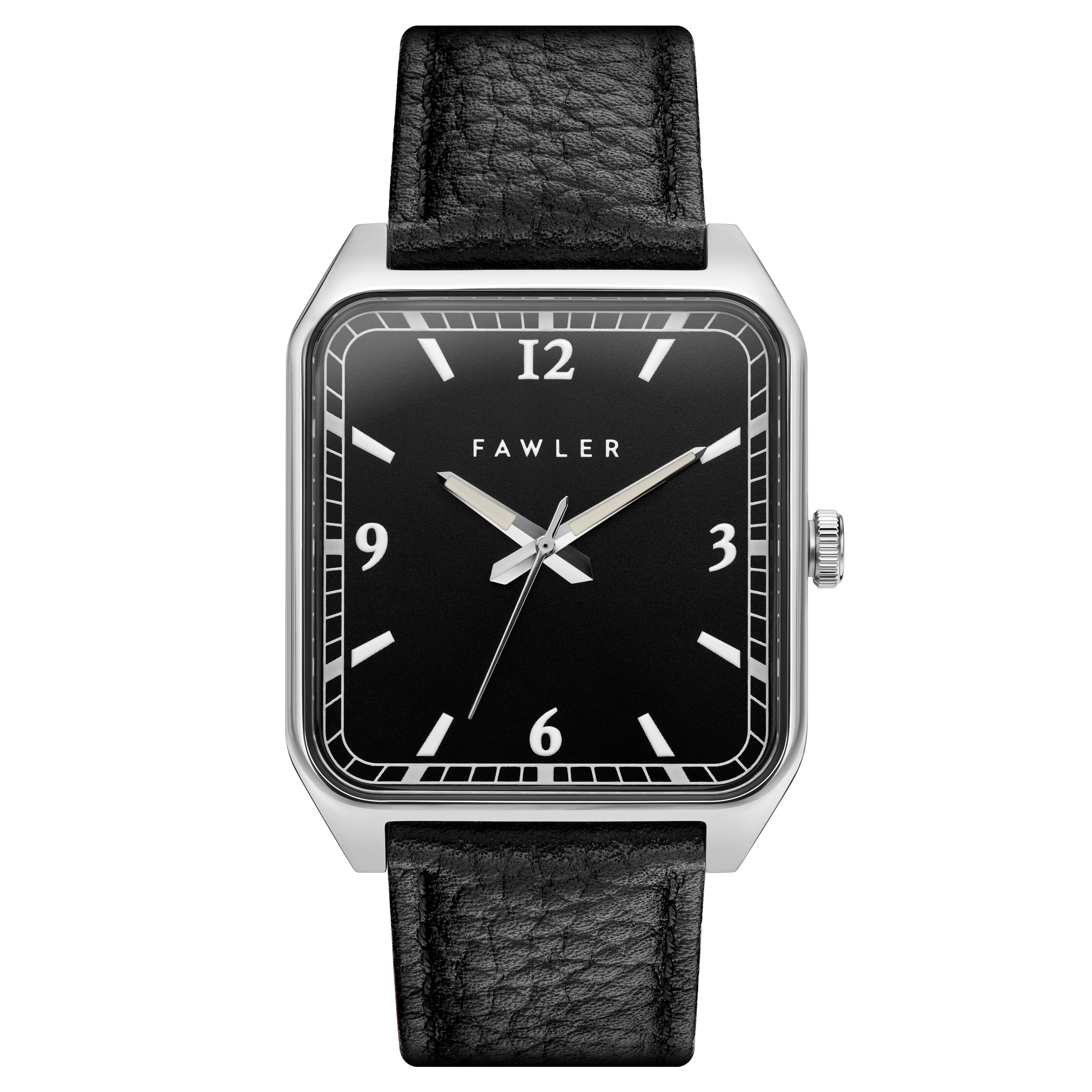 Clyde Square Silver Tone and Black Watch