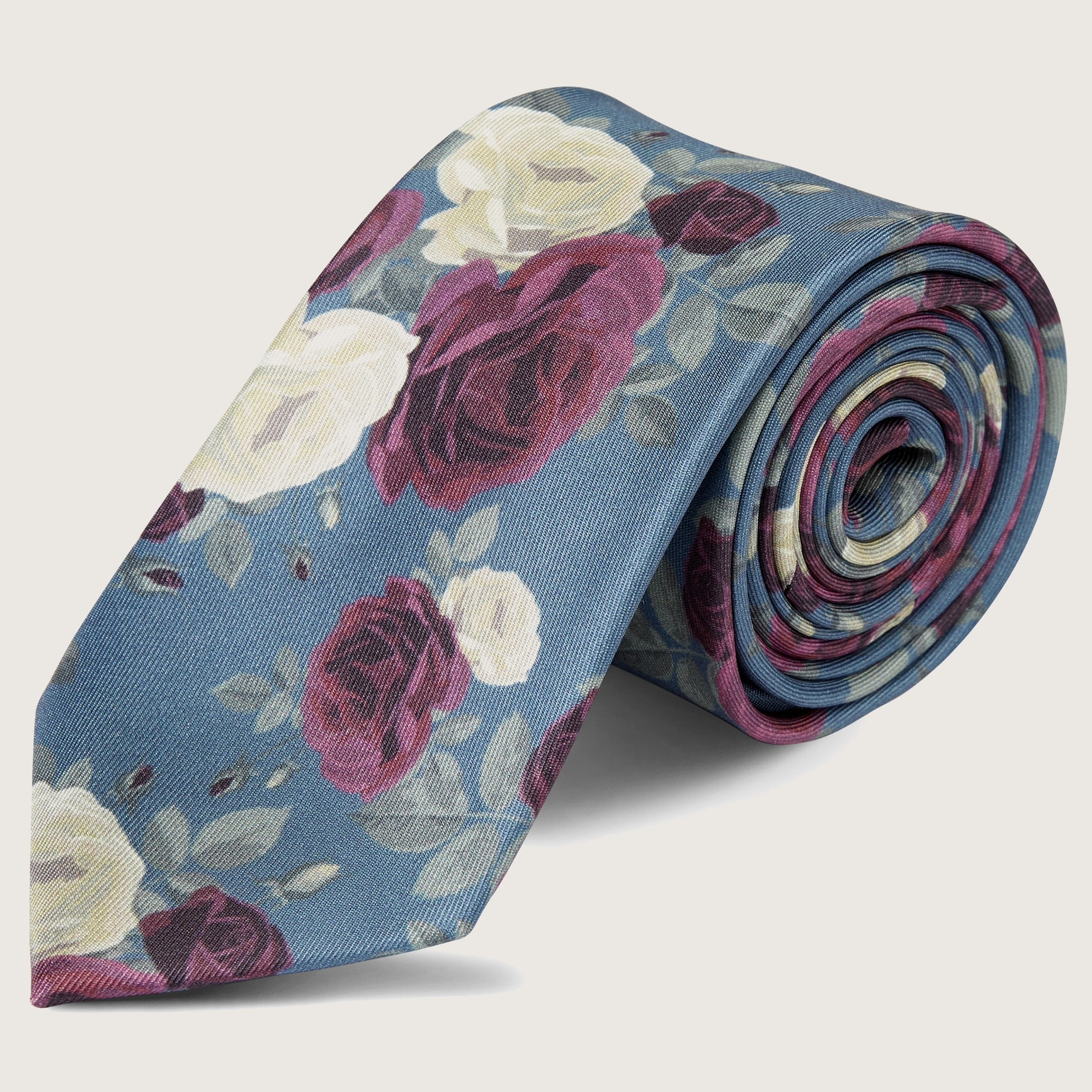 小物 Silk Satin Bones and Flowers Regular Tie 45-1_copy_1-email.jpg