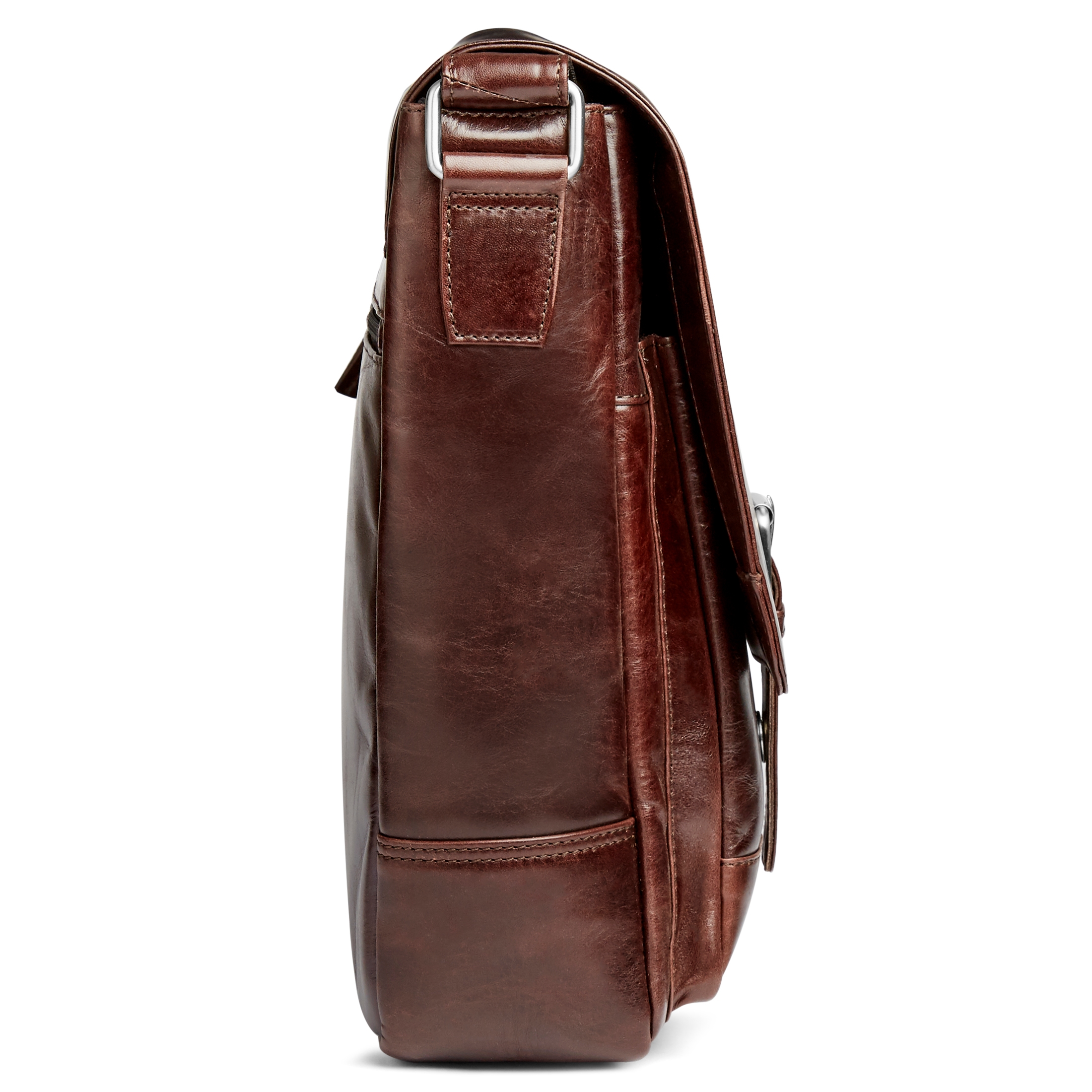 Dunkelbraune Jasper Messenger Ledertasche - 4