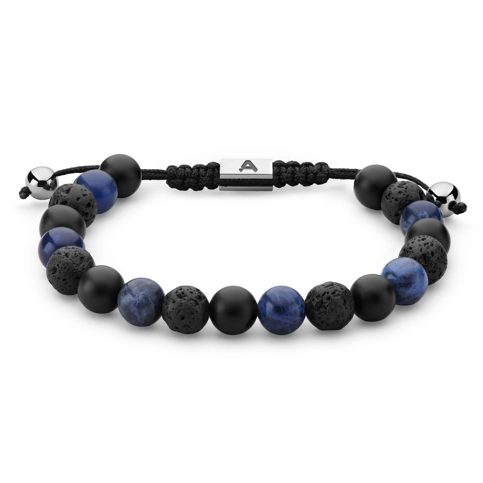 Pulsera de piedra de lava, sodalita y ónix de 8 mm Sanatio Pulsera de piedra de lava, sodalita y ónix de 8 mm Sanatio