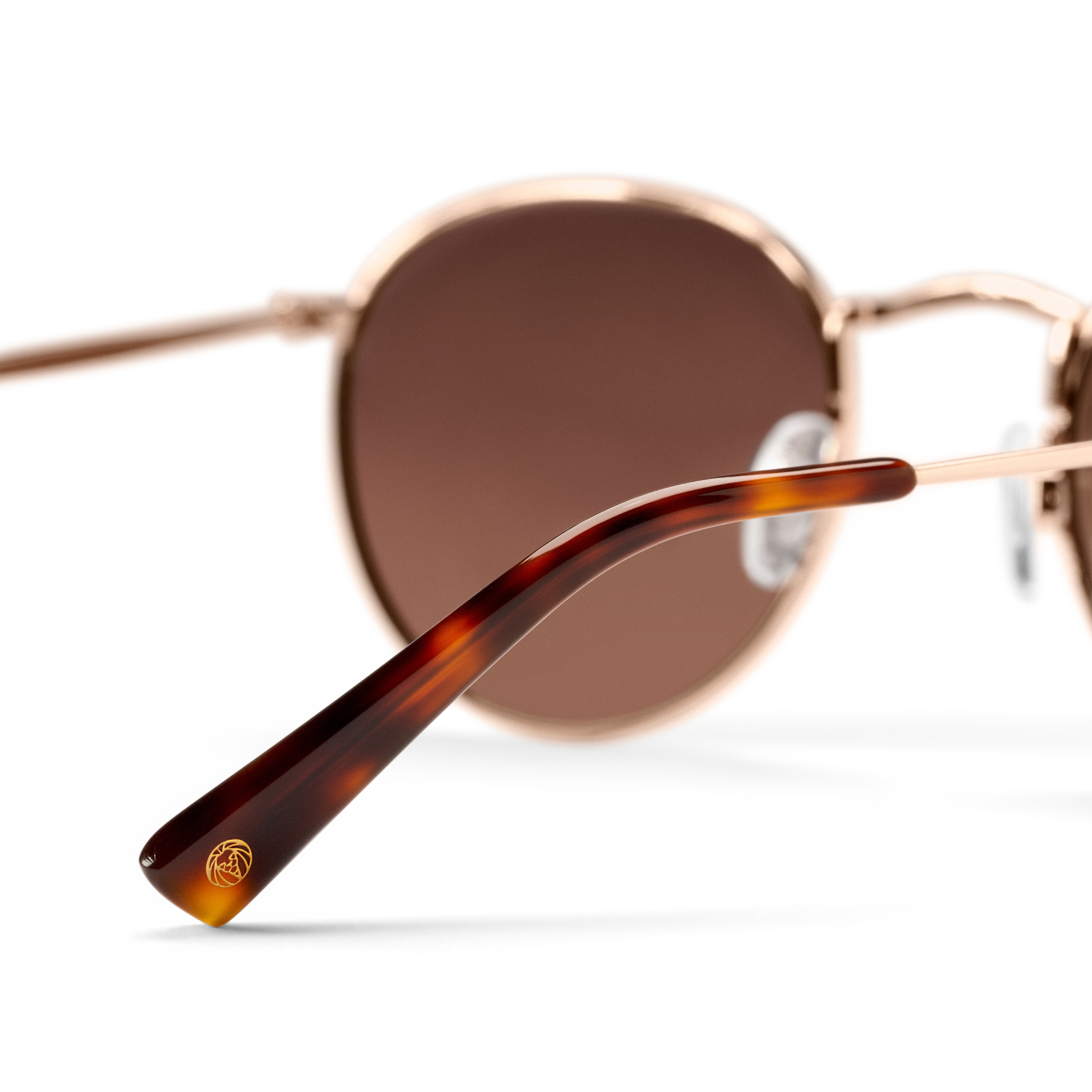 Round Rose Gold-Tone Lennon Sunglasses - 4