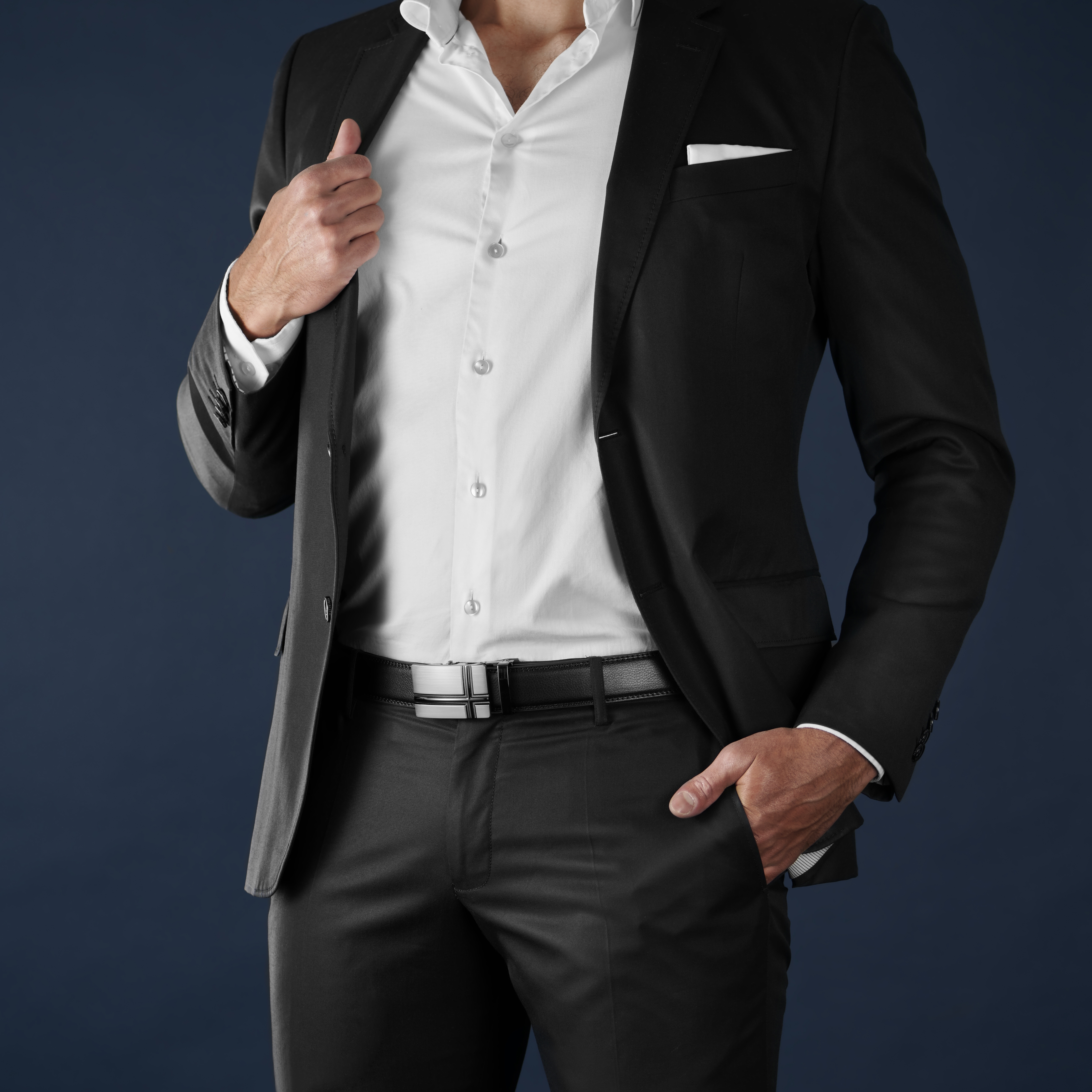 Cross Buckle Automatic Belt - 6