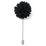 Round Black Flower Lapel Pin